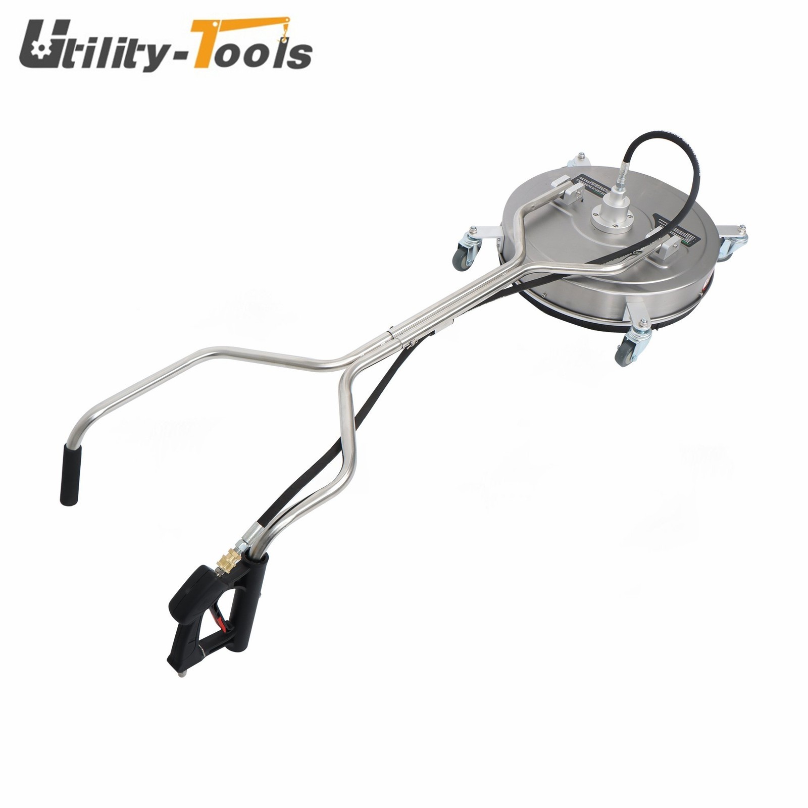20 Inch Pressure Washer Surface Cleaner Dual Handles 6000PSI Stainless Steel