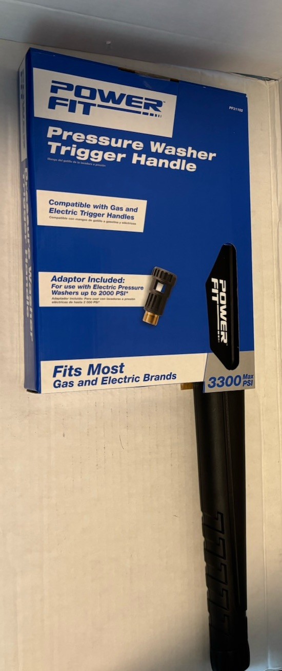 🆕 POWERFIT P.W. Trigger Handle Upto 3300 Psi Gas Or Electric (Includes Adaptor)