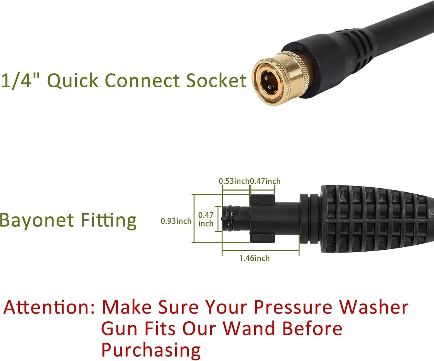 Durable 16-Inch Pressure Washer Accessories Set – Turbo Nozzle & 5 Tips Included