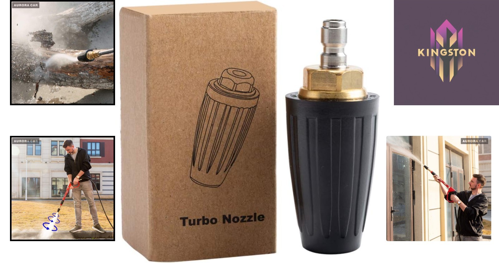 Versatile 1/4” Quick Connect Turbo Nozzle – 4000 PSI for Powerful Cleaning