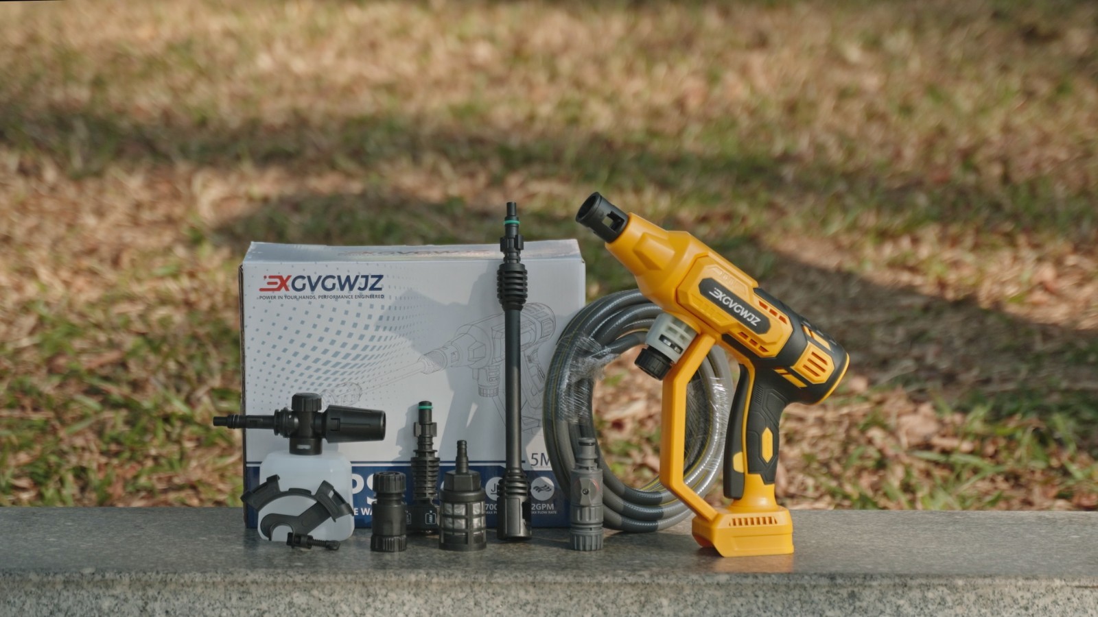 Cordless Portable Pressure Washer 700 PSI, 6-in-1 Nozzle, Adjustable Power Tool