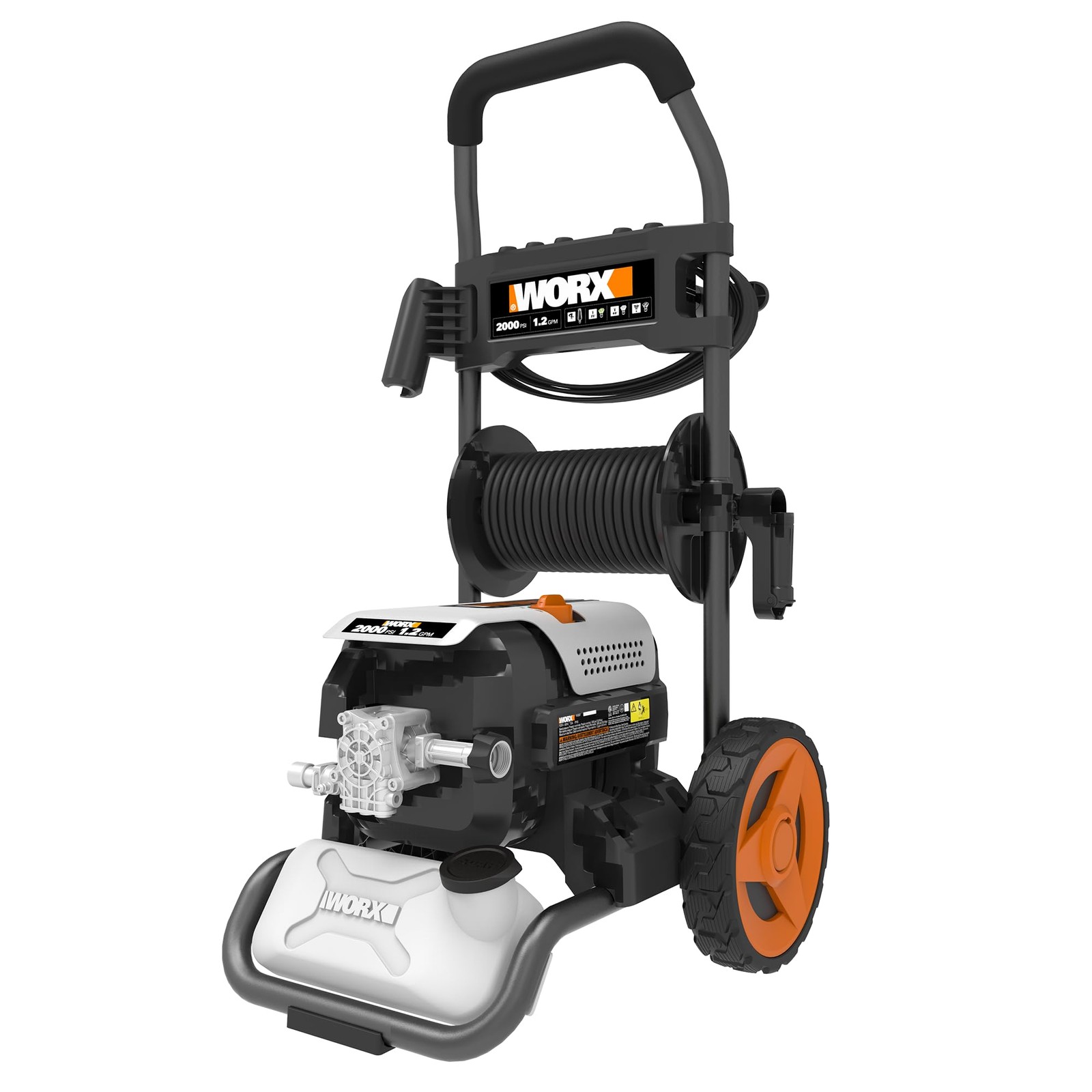 Worx 13 Amp Electric Pressure Washer 2200 PSI with Rolling Cart and 4 Nozzles…