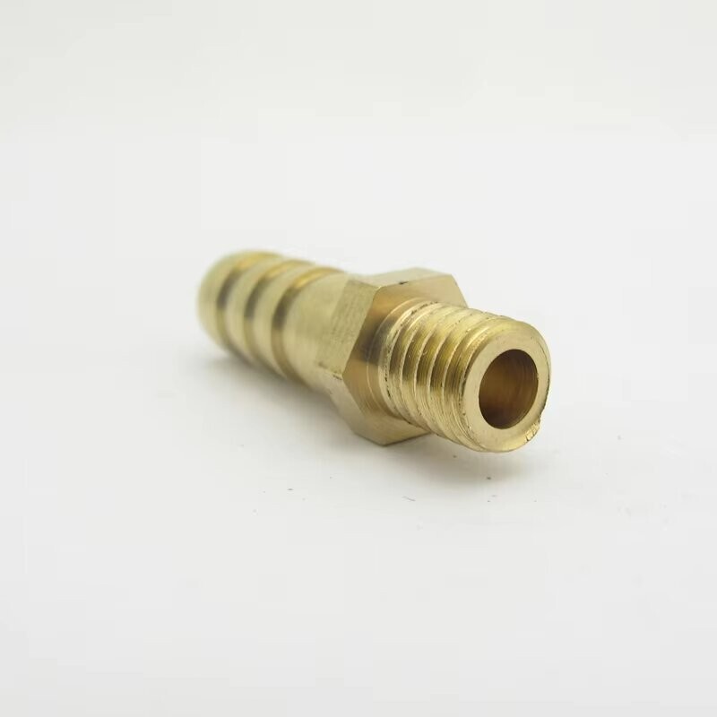 8mm Hose Barb Adapter x M8*1.25mm Male Metric Thread Brass Pipe Fitting Coupler