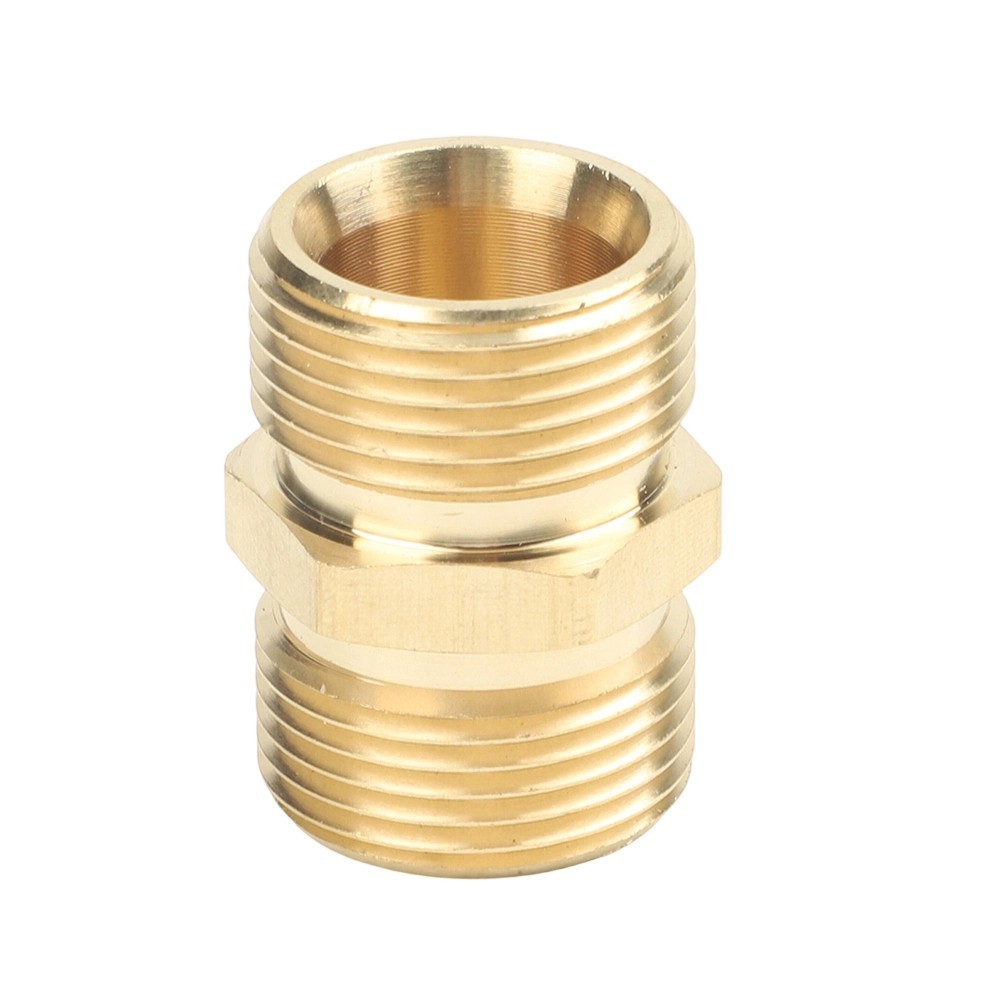 Double Nipple M22x1.5 Male Hose Connector Coupling For High Pressure Cleaner ~