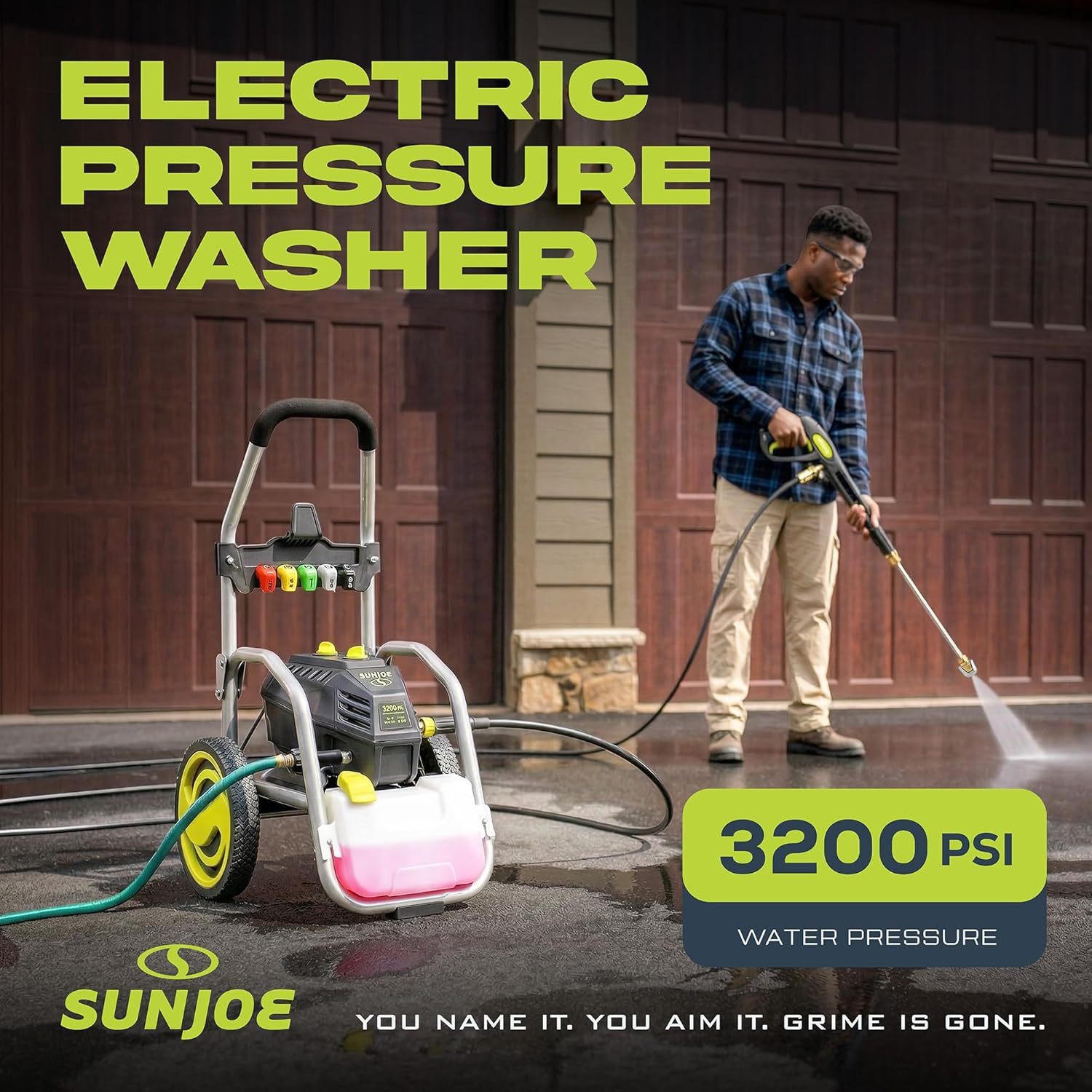 Electric Pressure Washer W/ 5 Quick-Connect Tips & Detergent Tank, 2500 PSI (PWM