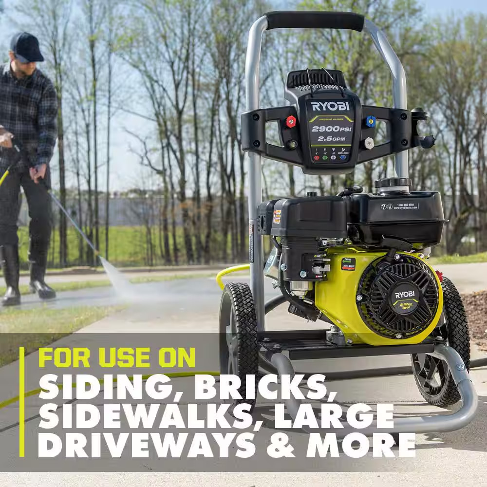 Pressure Washer 2900 PSI 2.5 GPM Cold Water Gas Washer 212cc Compliant Engine