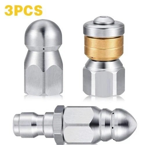Stainless Steel Sewer Jetter Nozzle Pressure Washer Drain Cleaning Nozzles Tips
