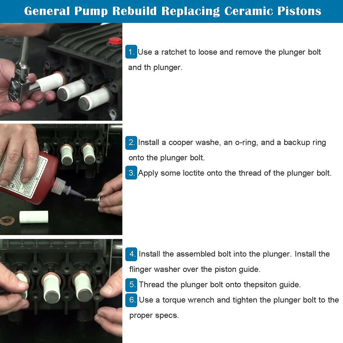 51040009 Ceramic Piston General Pump Interpump for TP Pump Plunger 25x9x15mm