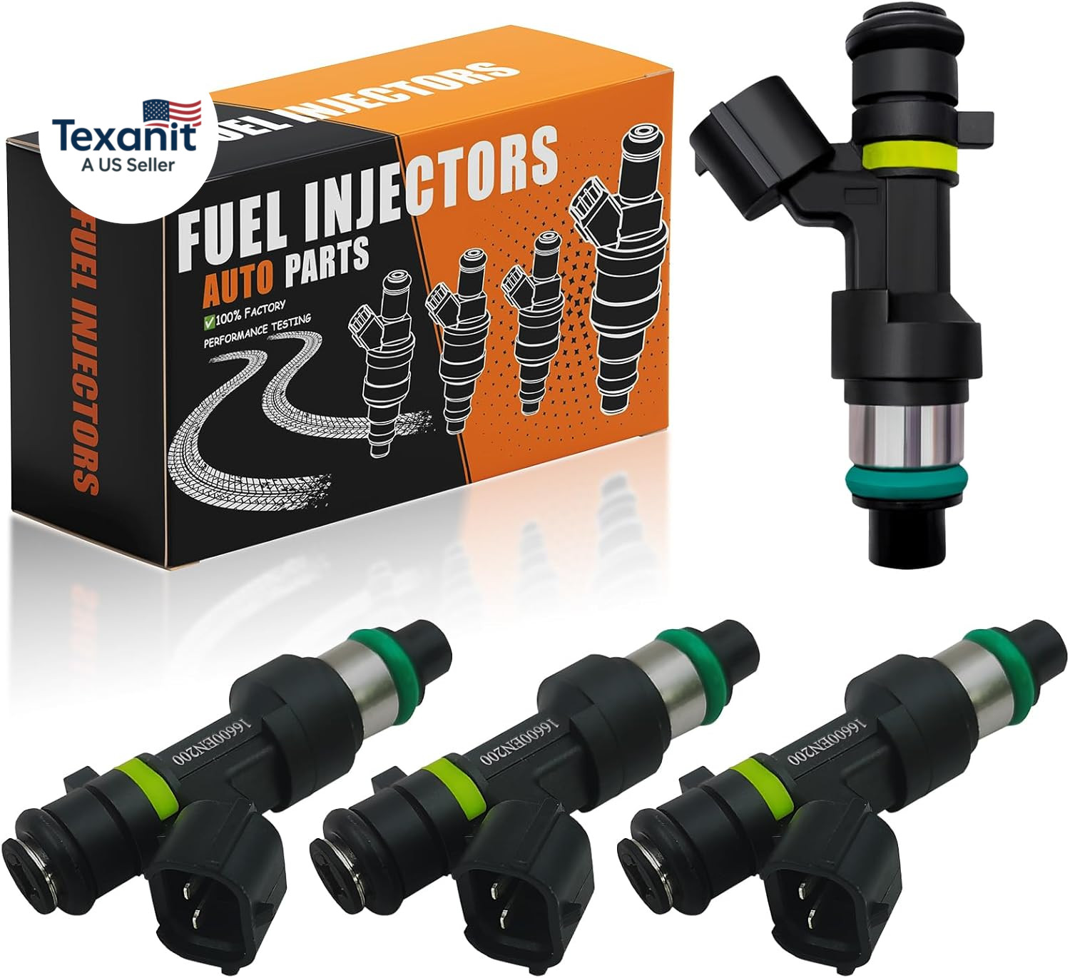 16600-EN200 Upgraded 18-Hole Fuel Injectors Fit For:-Nissan Sentra 2007-2012, Ve