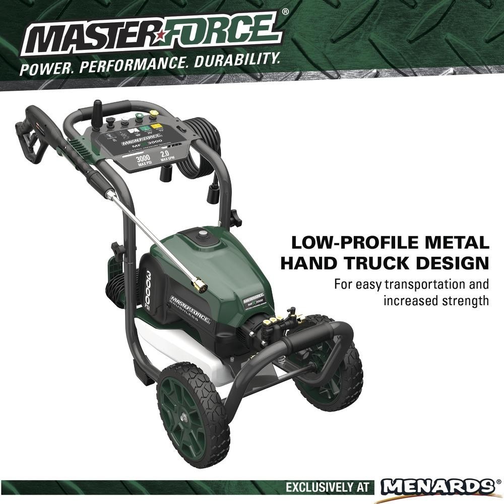 3000PSI 2.0 Max GPM 14 Amp Corded Electric Pressure Washer Wheelbarrow Cleaner
