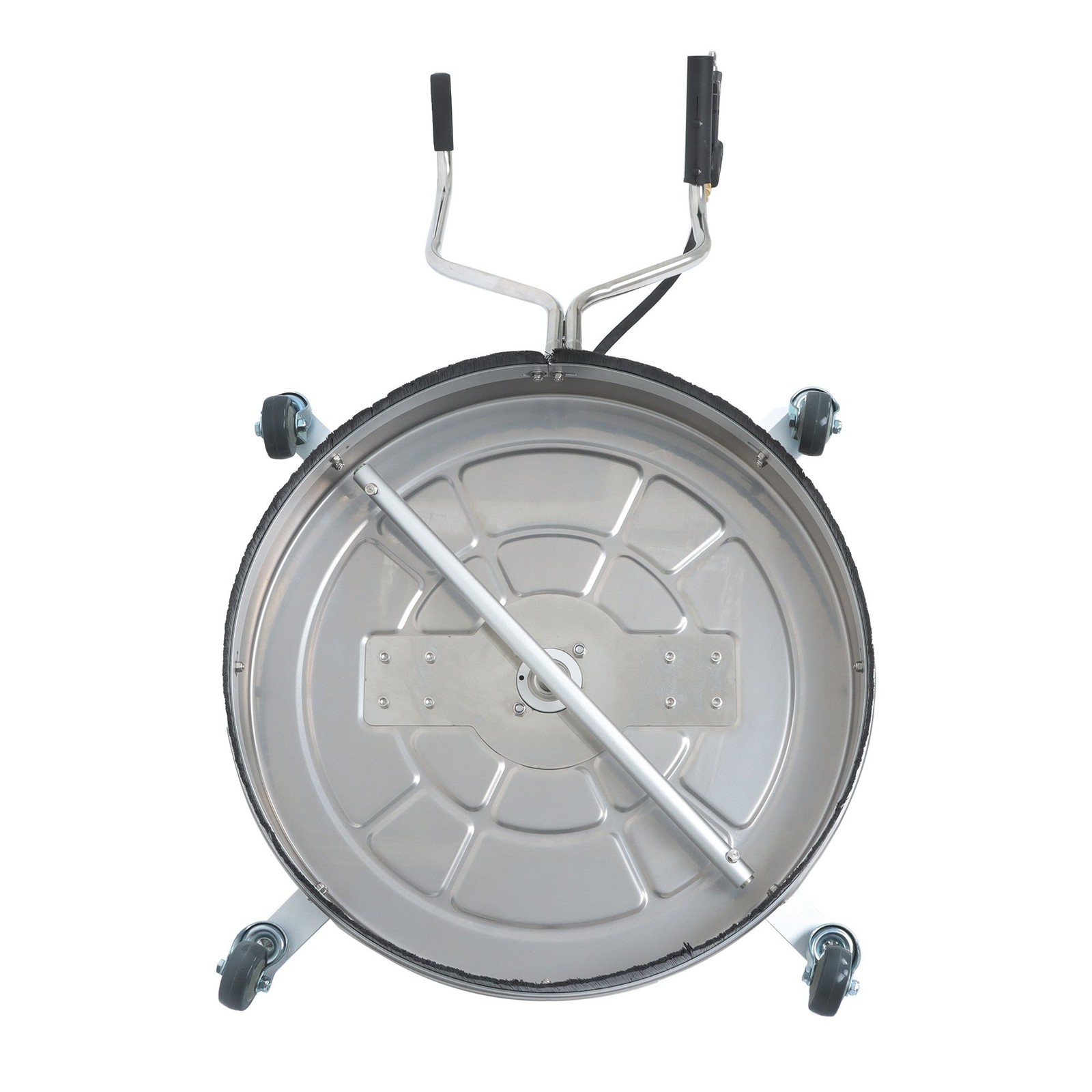 Instant-Attach 24-Inch Pressure Washer Surface Scrubber with Dual-Grip Handles
