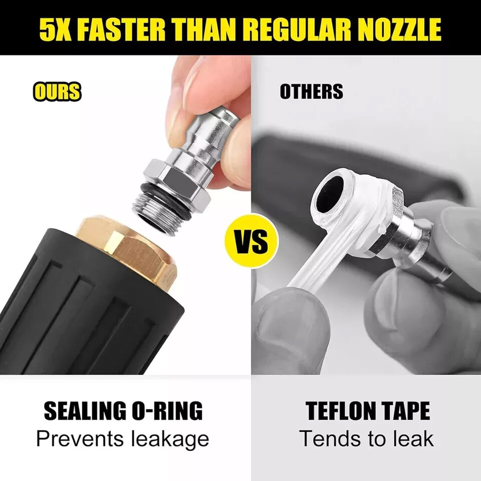 4.0GPM High Pressure Washer Rotating Turbo Nozzle Spray Tip 4000PSI 1/4″ Quick