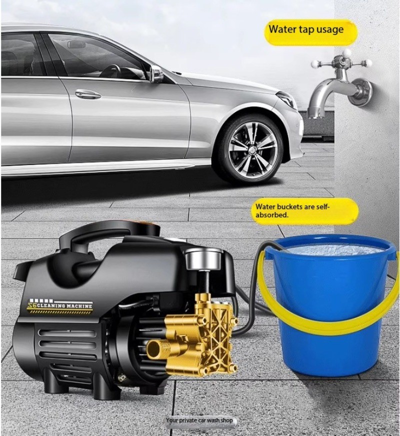 Home Use 220V Powerful Floor Scrubber High-Power Boost Pump Car Wash Machine