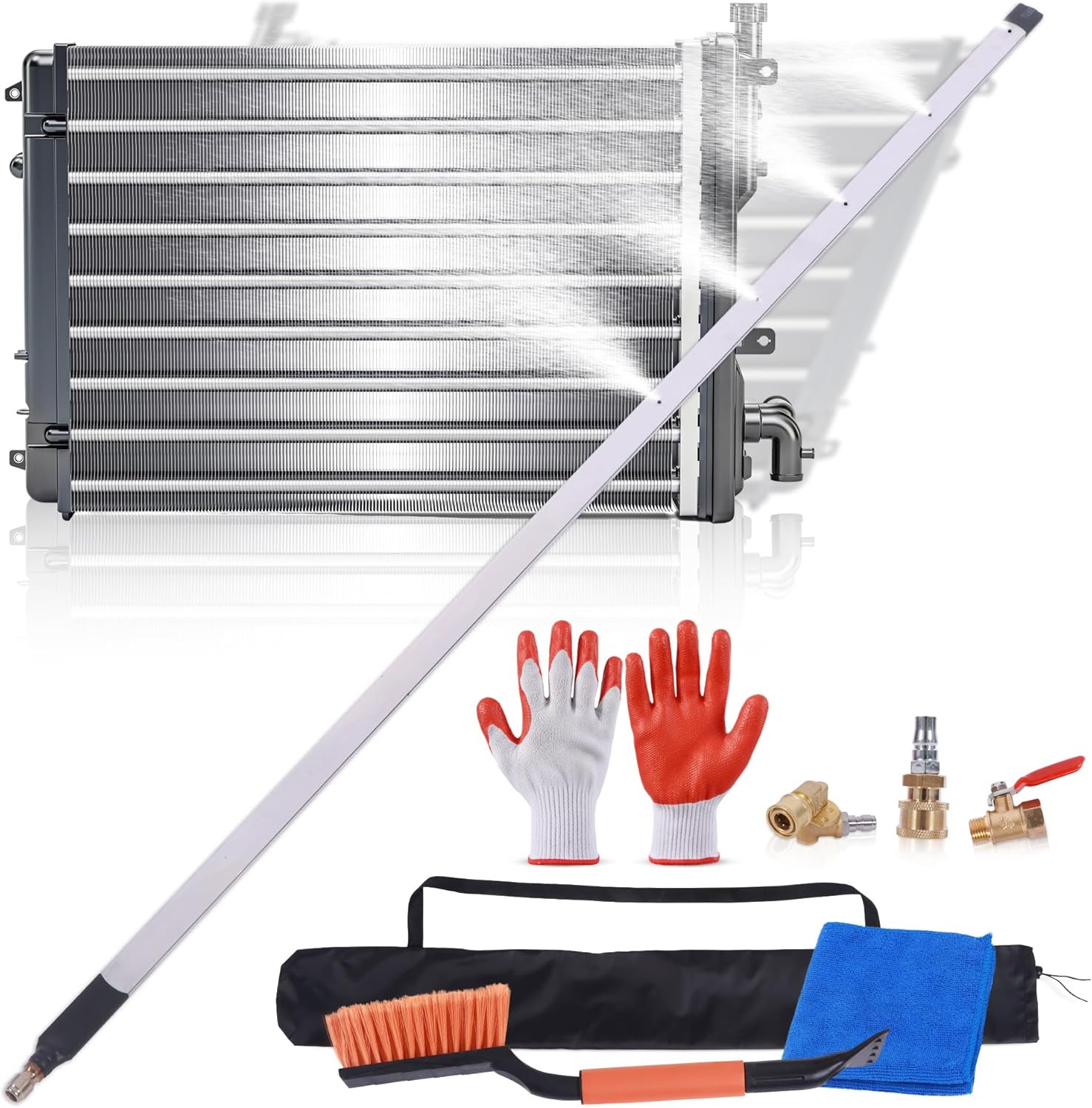 Radiator Cleaning Wand 40″ – High Pressure Washer Extension Tool Kit for Radiato