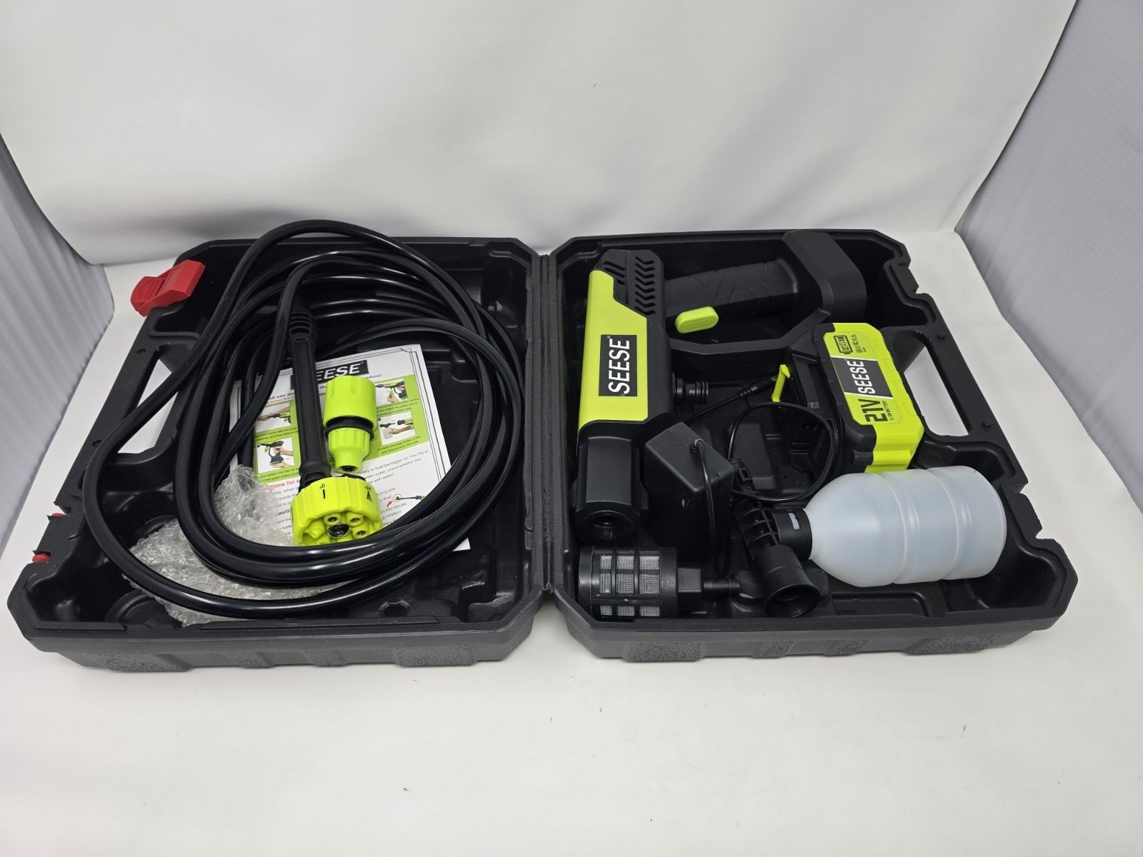 SEESE | CORDLESS HANDHELD | LITHIUM BATTERY PORTABLE ELECTRIC PRESSURE WASHER
