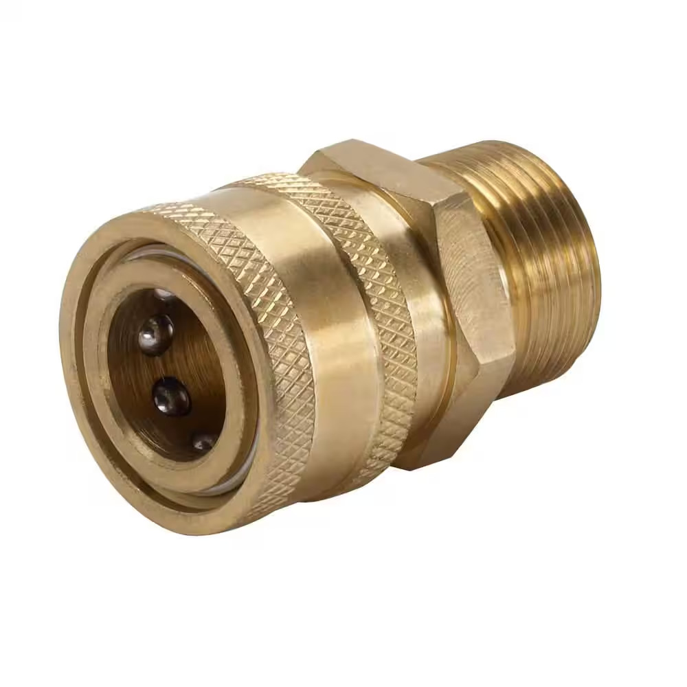 3/8 In. Female Quick-Connect X Male M22 Coupler for Most Gas and Electric Pressu