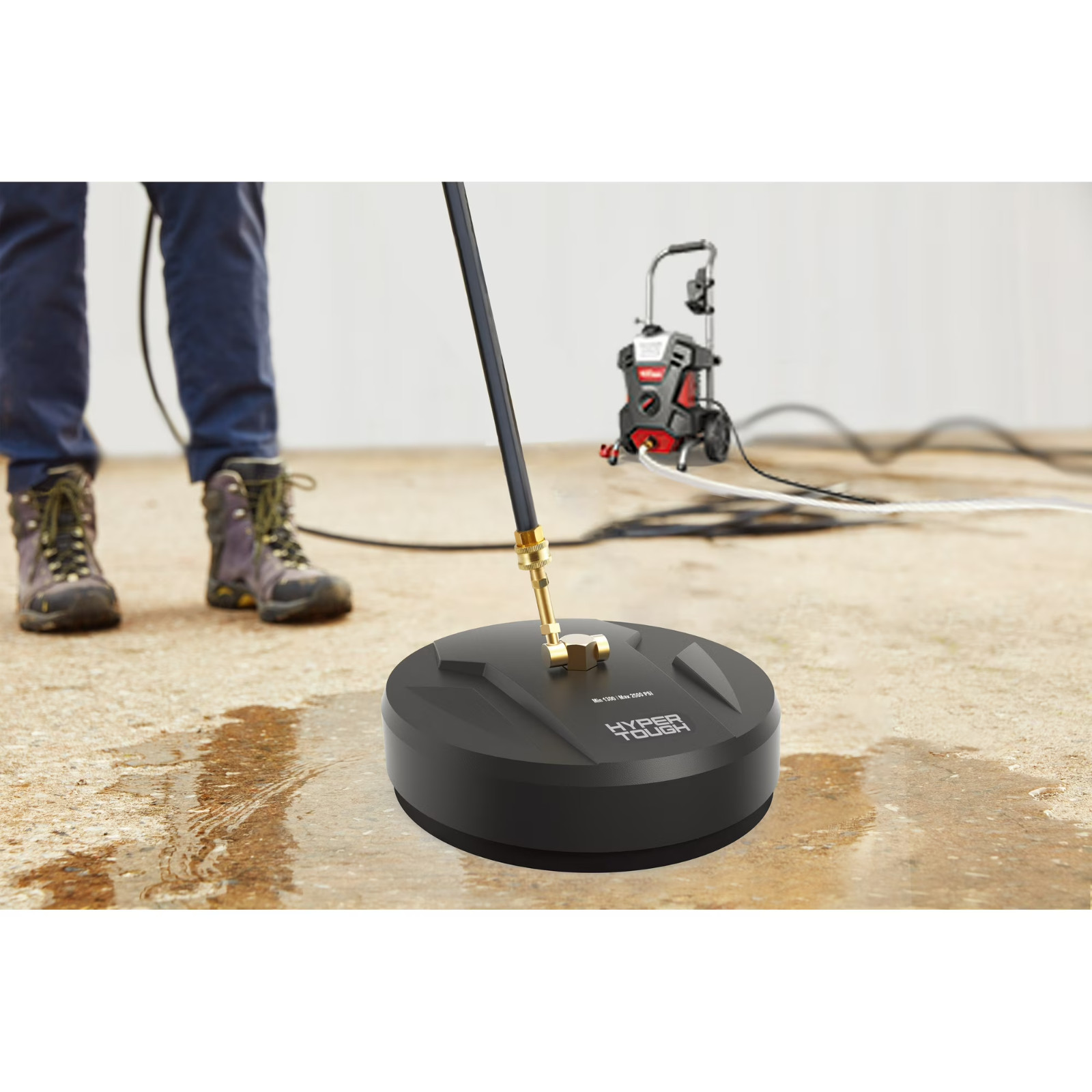 Hyper Tough Universal 12″ Surface Cleaner Pressure Washer Attachment for Electri