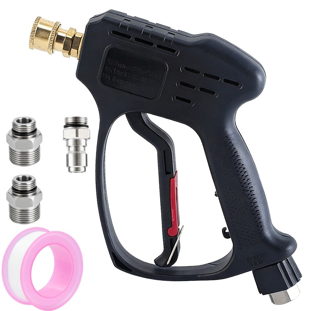 High Pressure Washer Gun 5000 PSI Max Power Short Gun 3/8″ Quick Connector