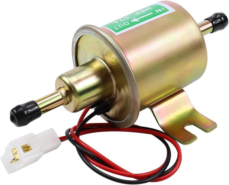 12V Universal Electric Fuel Pump Inline Low Pressure 2.5-4 PSI Gas Diesel HEP-02