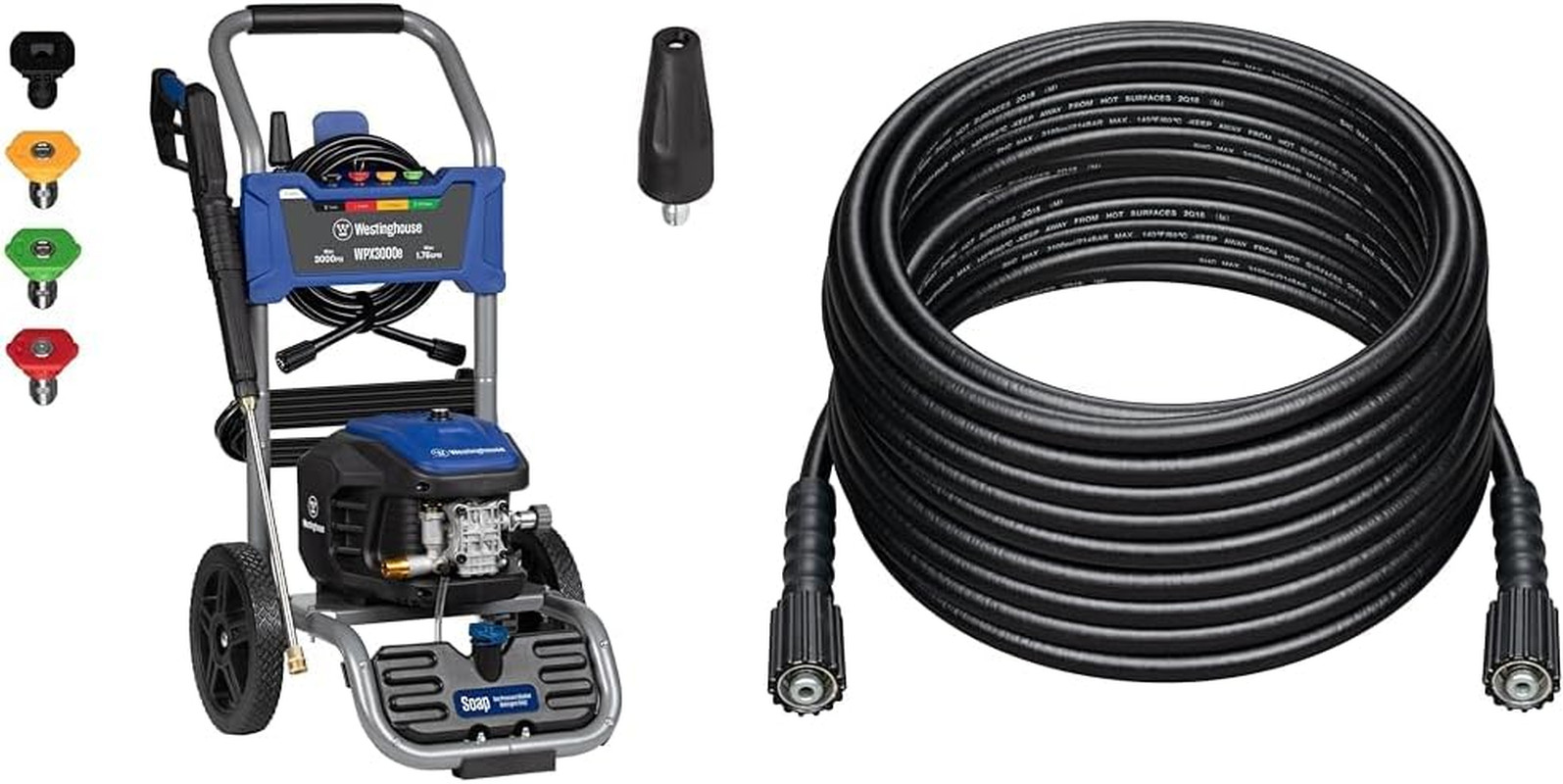 Westinghouse 3000 PSI 1.76 GPM Electric Pressure Washer Bundle with 50 Ft Hose f