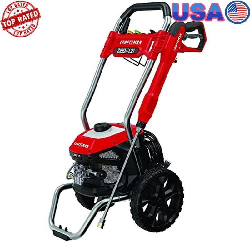 Electric Pressure Washer 2100 PSI 1.2 GPM Integrated Soap Tank Onboard Storage