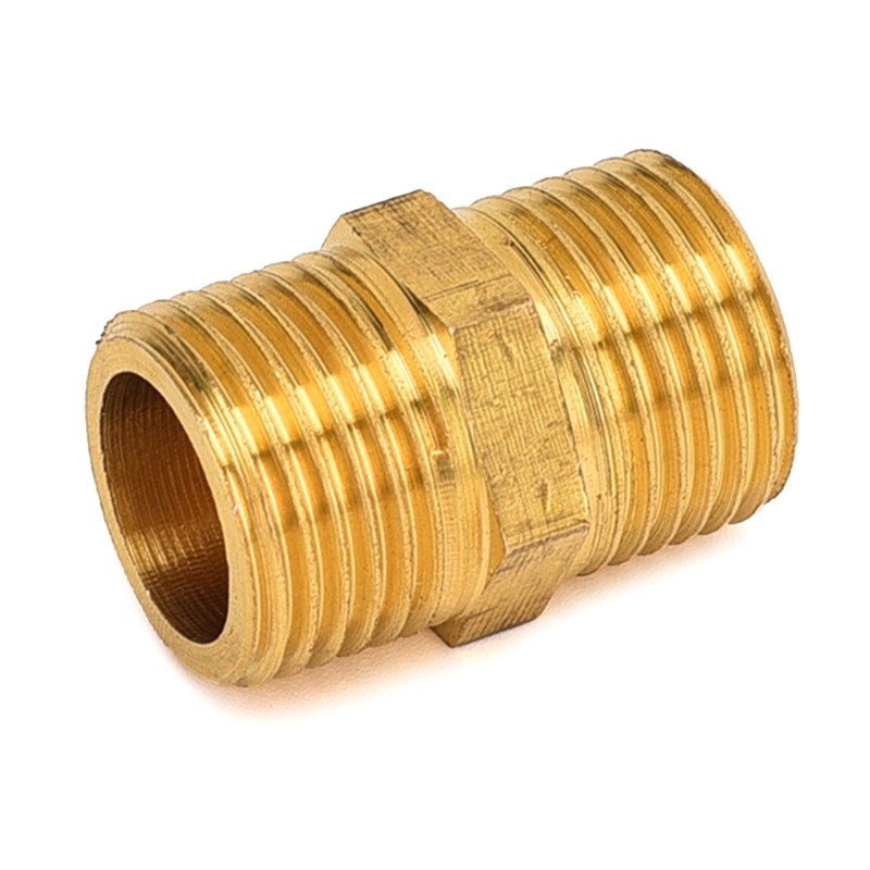 Hexagonal Double Nipples Male to Male Threads Strong Double Nipples 4pcs/set