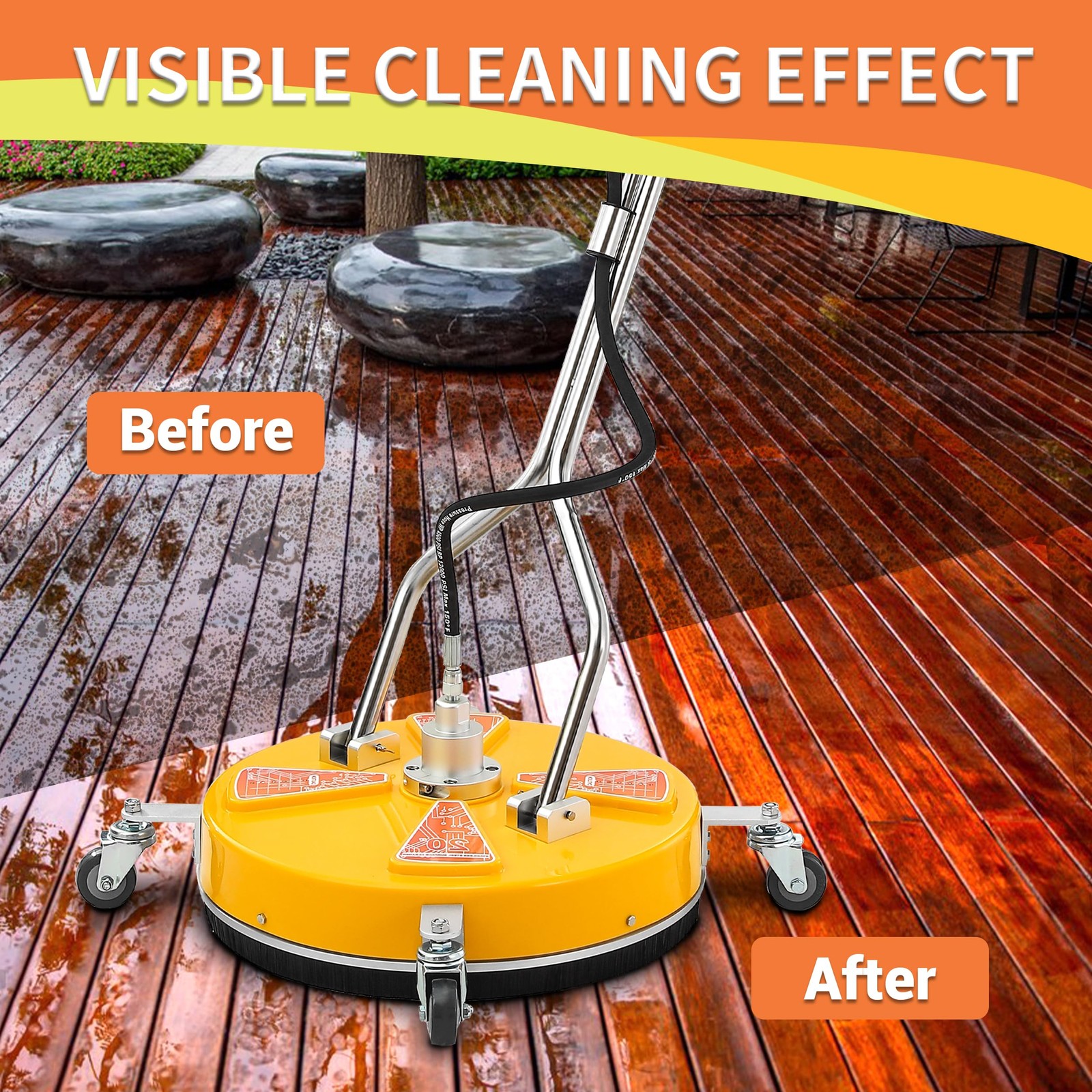 20″ Pressure Washer Surface Cleaner Dual Handle,Power Washer Surface Cleaner …