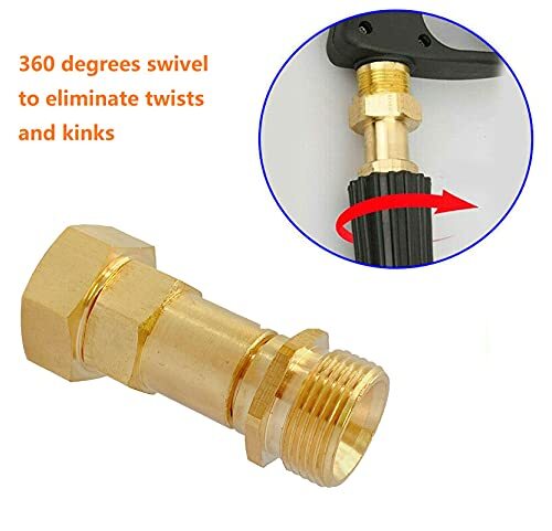 Pressure Washer Gun Adapter Swivel Joint M22-14mm Connector To Hose Fitting New
