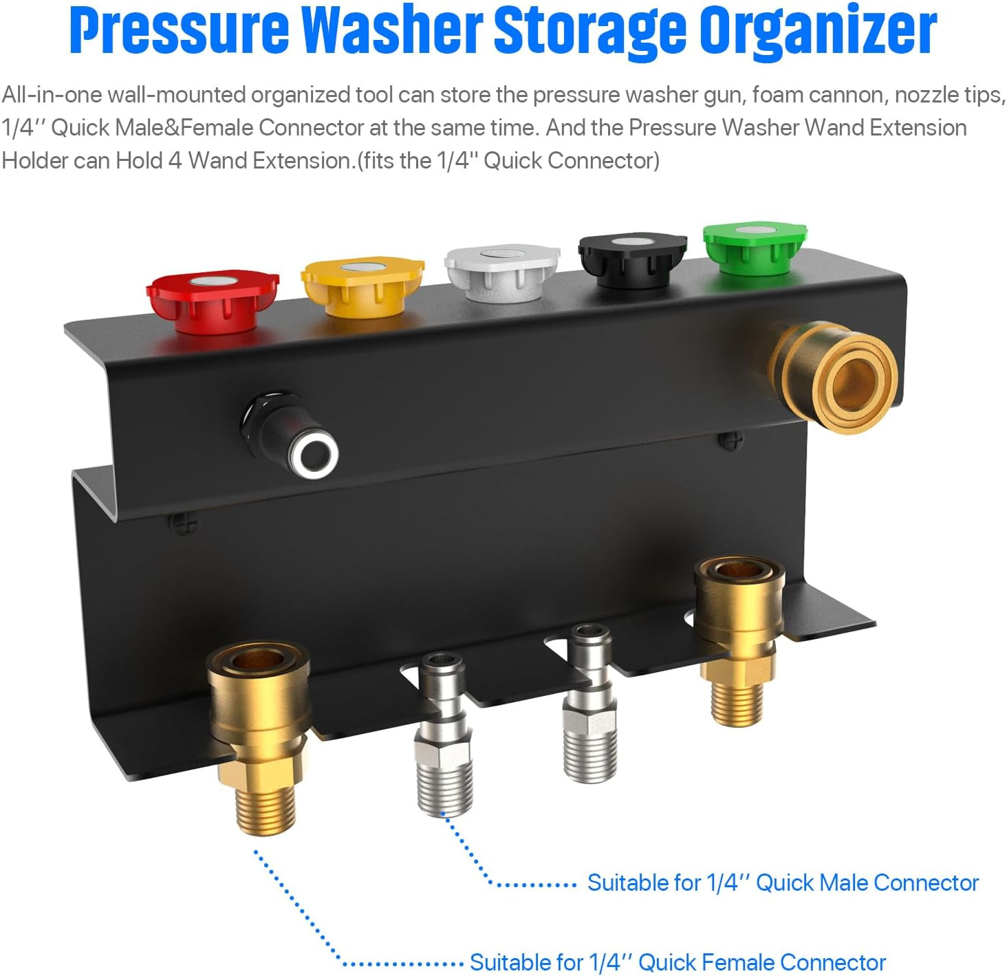 Pressure Washer Holder, Power Washer&Snow Foam Cannon Quick Disconnect To…