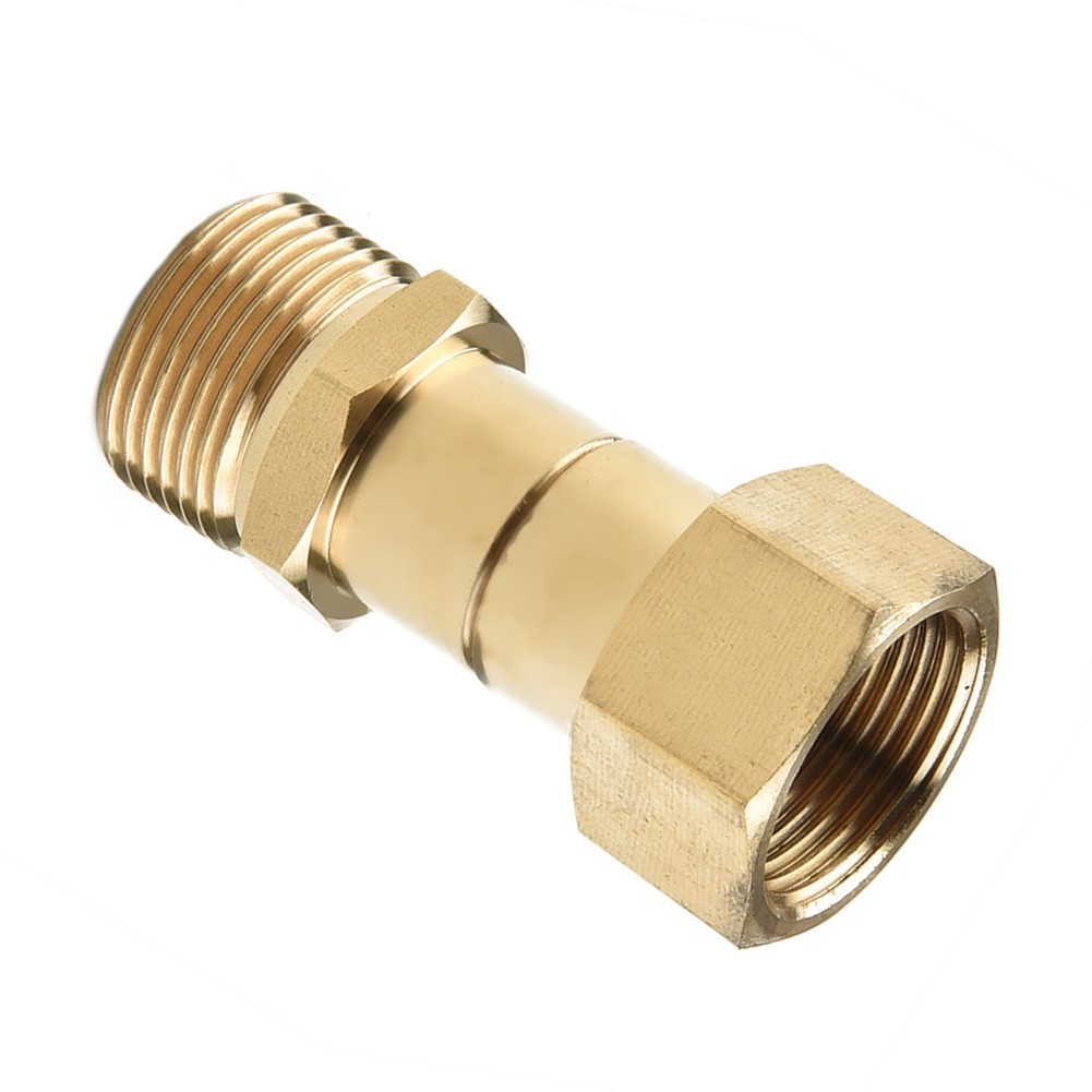 Metric M22 14mm Male / M22 Female Swivel ,Swivel Joint Hose Fitting Thread Brass
