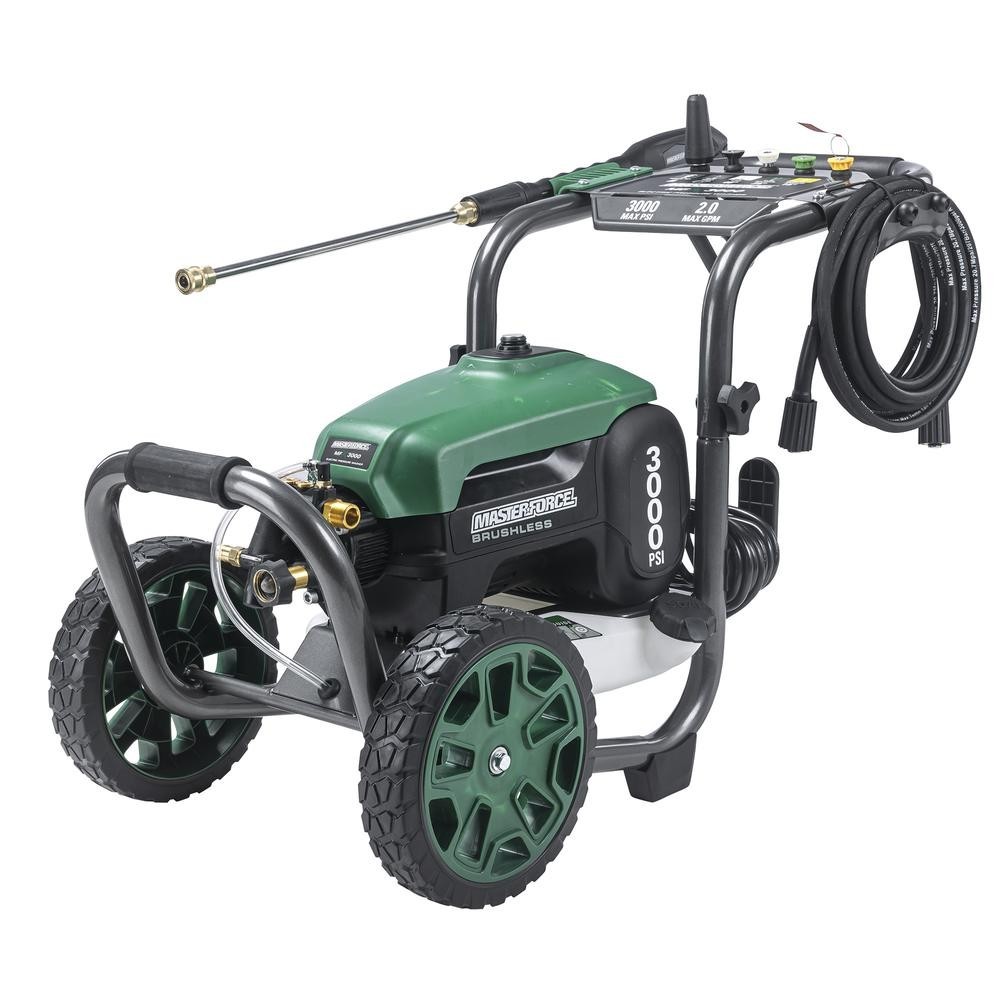 3000PSI 2.0 Max GPM 14 Amp Corded Electric Pressure Washer Wheelbarrow Cleaner