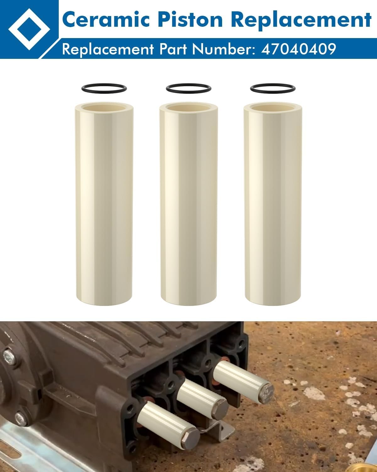 3-Pack Ceramic Piston Plungers Sleeve Kit 20×14×50 for Interpump GP 47040409 US
