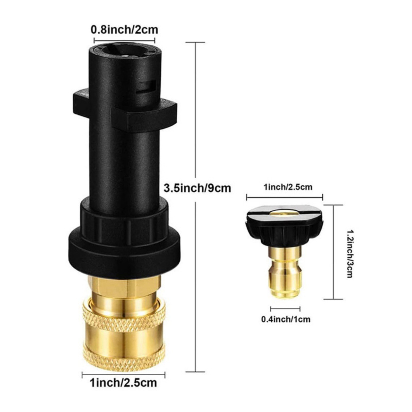 For Karcher Adapter Kit to 1/4″ Quick Connect Pressure Washer Gun Nozzle Set