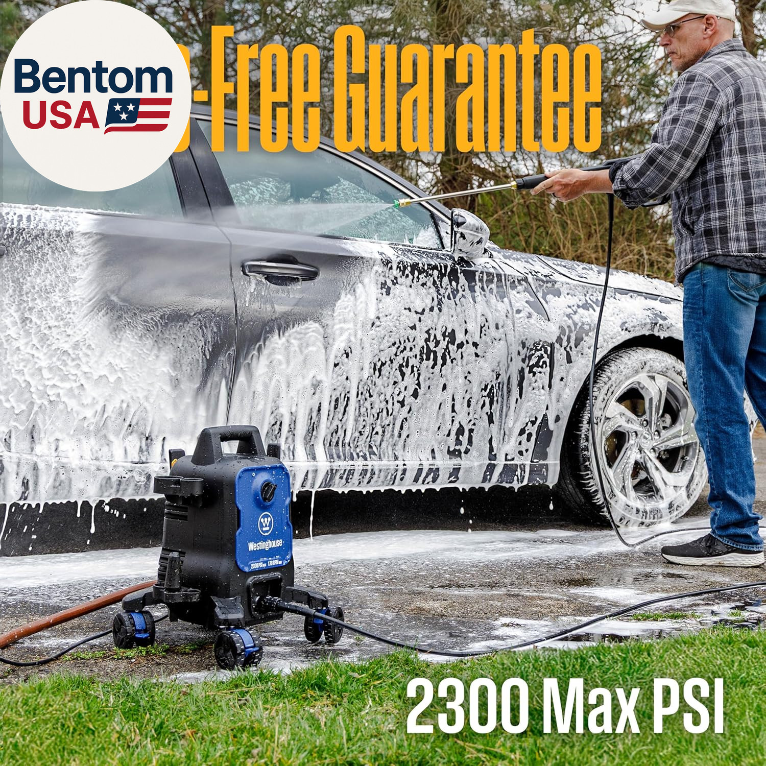 Epx3100 Electric Pressure Washer, 2300 Max PSI 1.76 Max GPM with Anti-Tipping Te