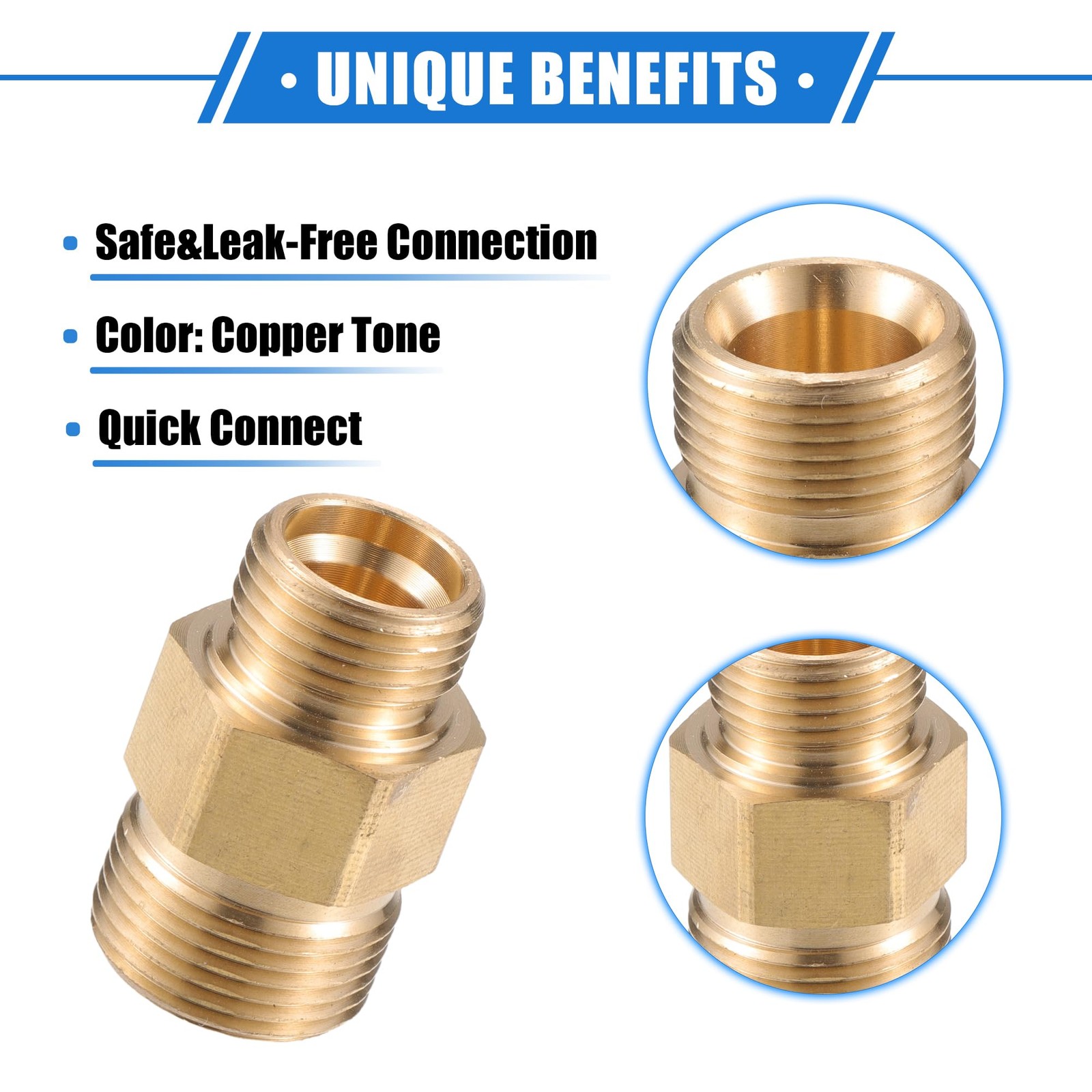 Brass Pressure Washer Connector M14x1.5 To 14mm G1/2 Inch Male Female Adapt