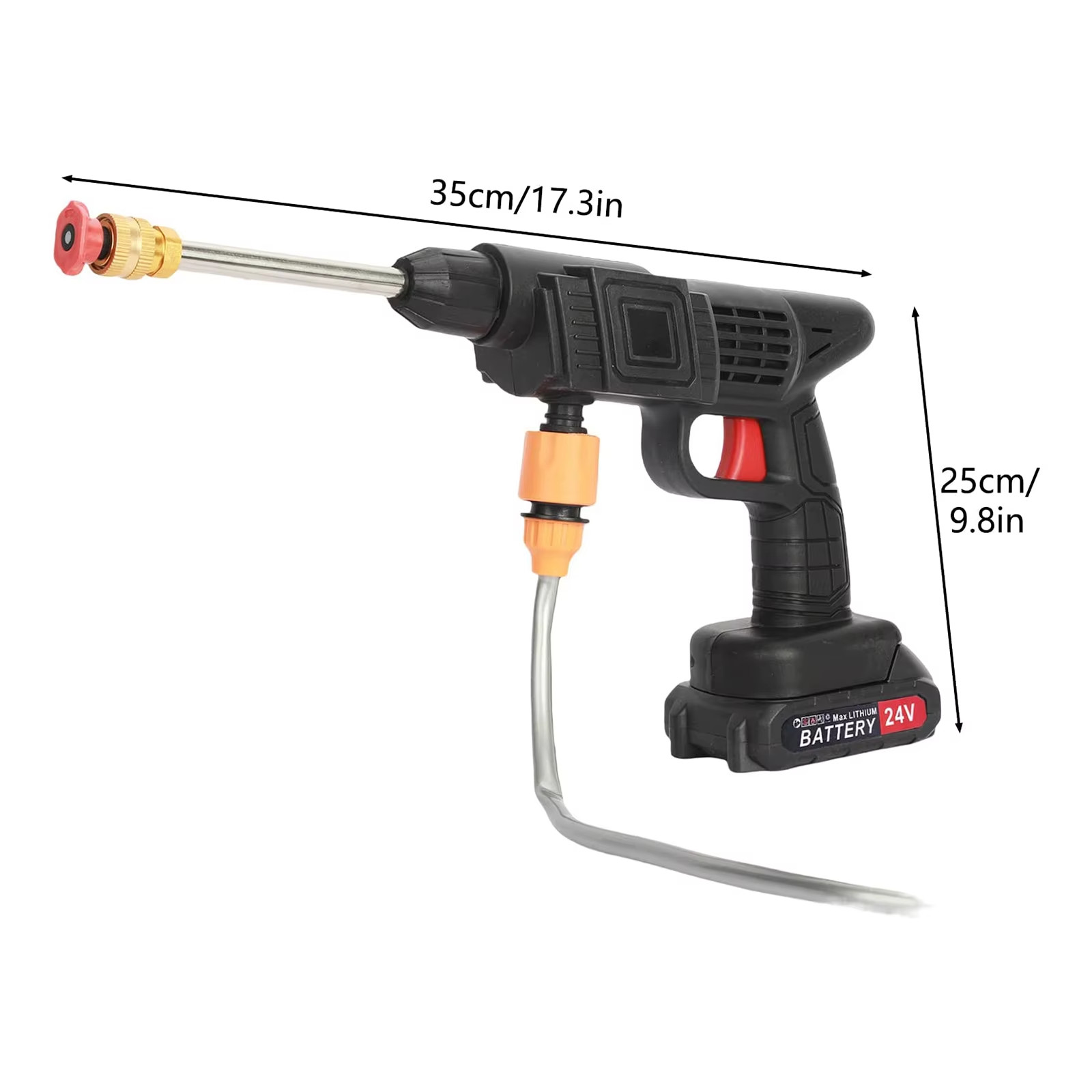 2 Battery 24V Portable Cordless High Pressure Car Wash Pressure Washer 2