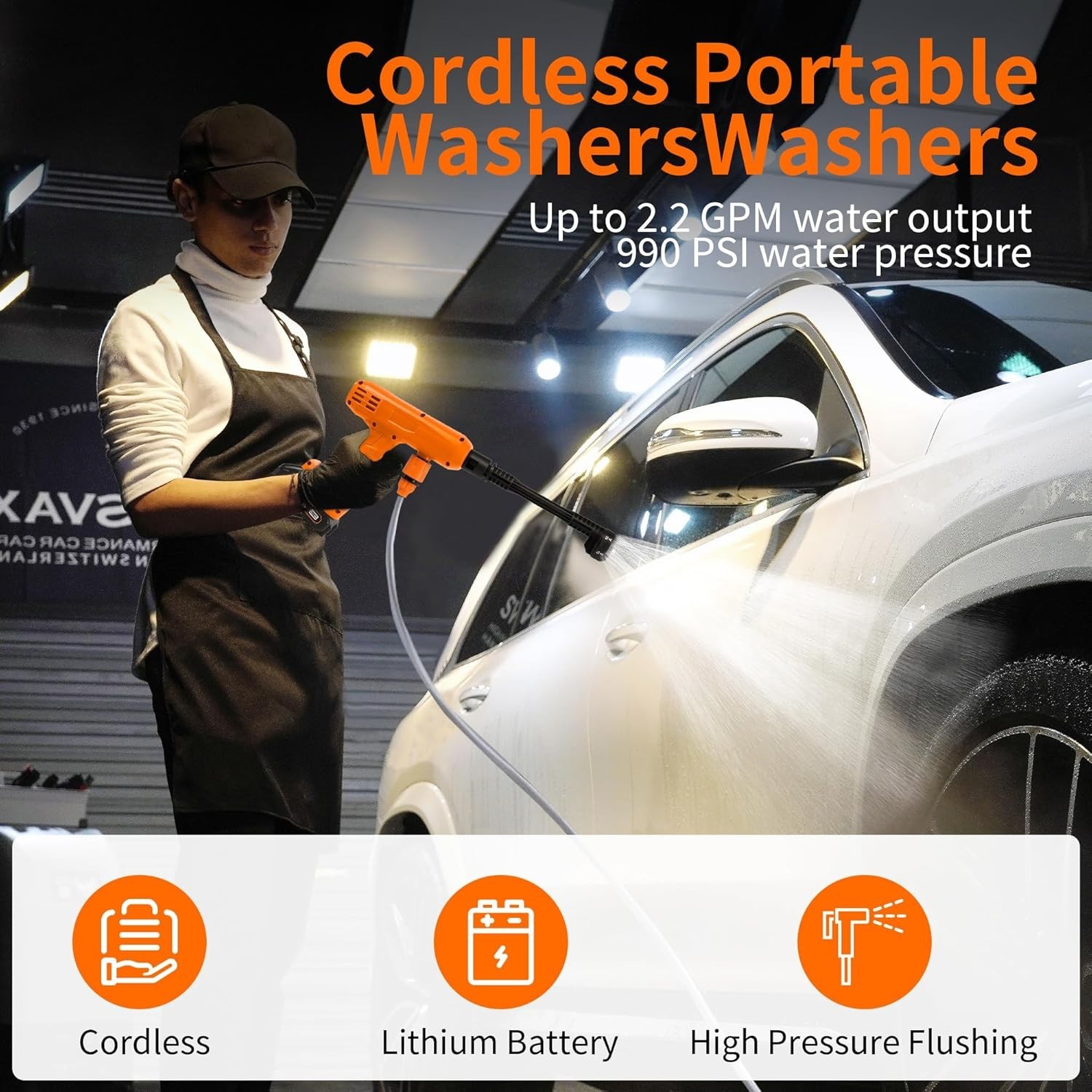 Cordless Pressure Washer for M Battery, Portable Cordless Power Wash