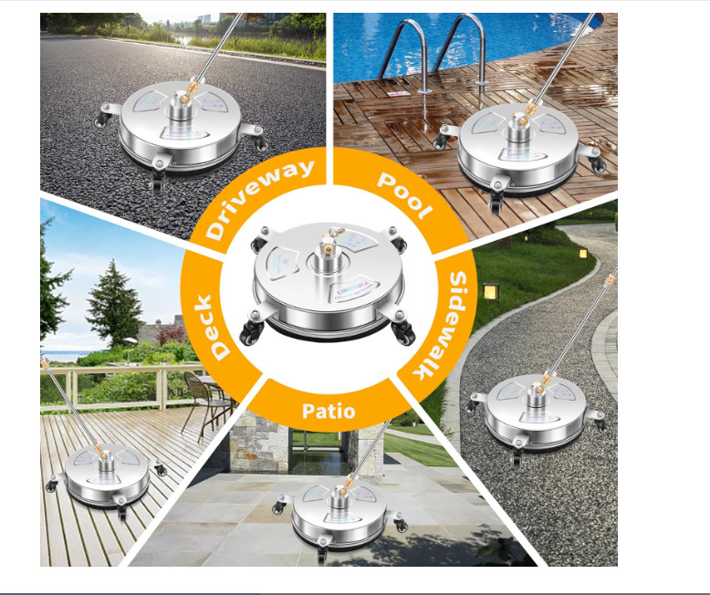 Edou Direct Surface Cleaner with Wheels & Wand +