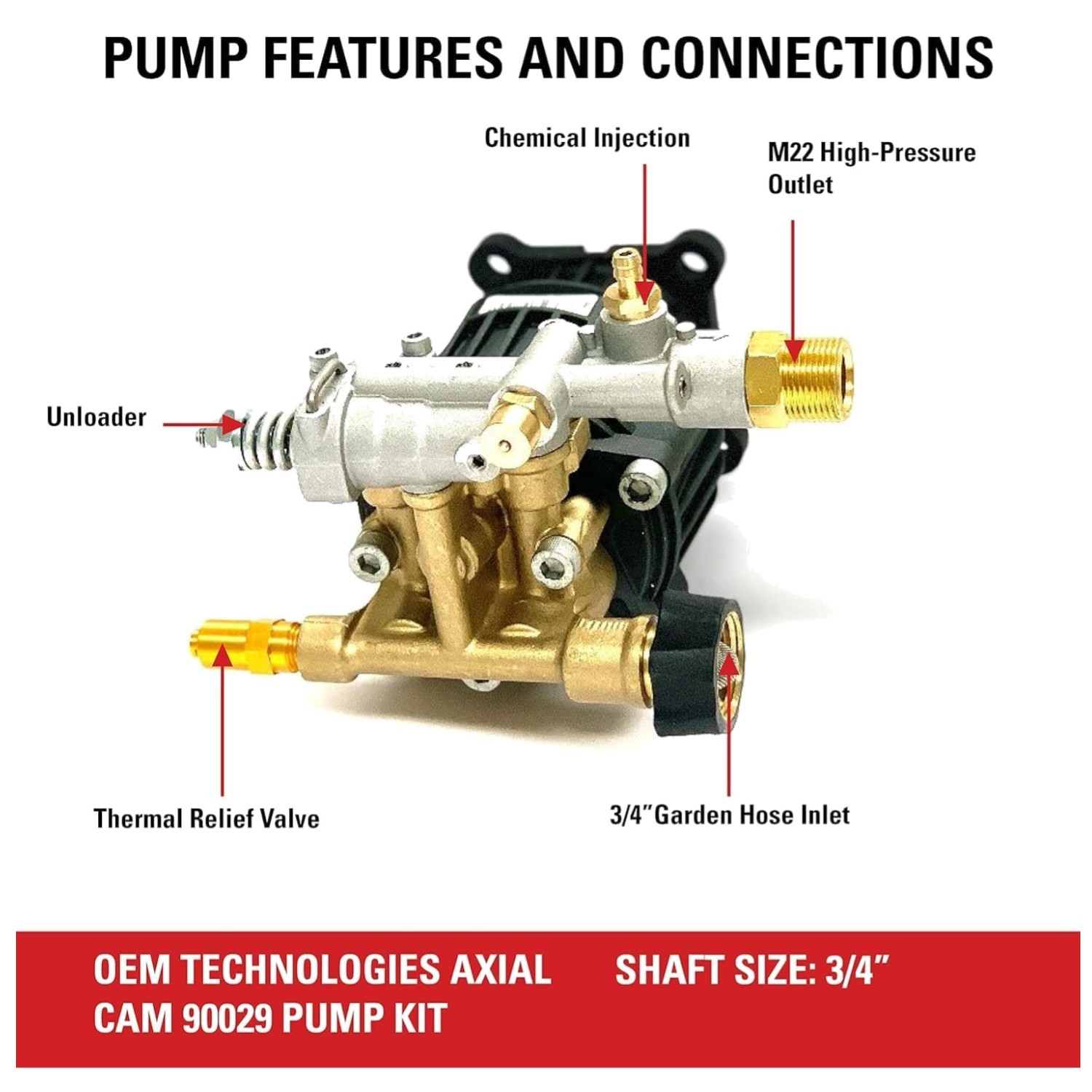 OEM Technologies 90029 Pressure Washer Pump Kit