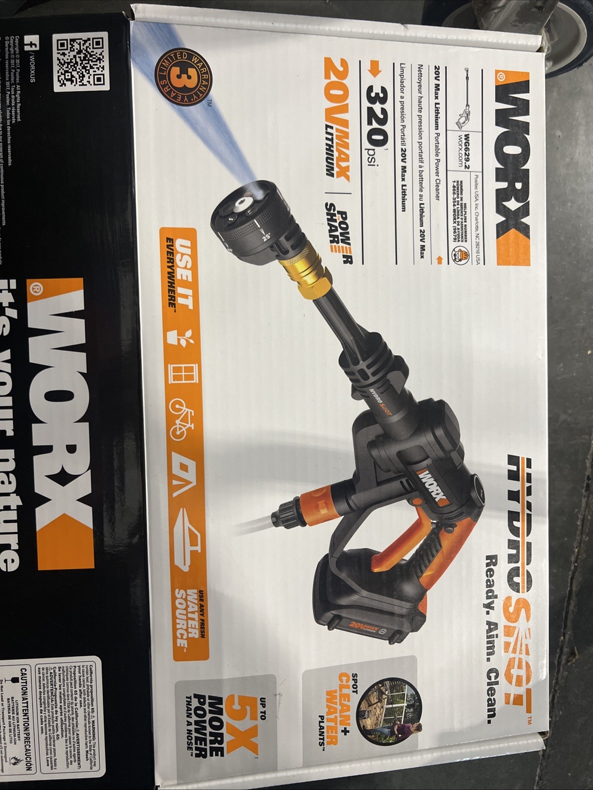 GENUINE! WORX HydroShot Pressure Washer 20′ REPLACEMENT DRAW HOSE And Manuals