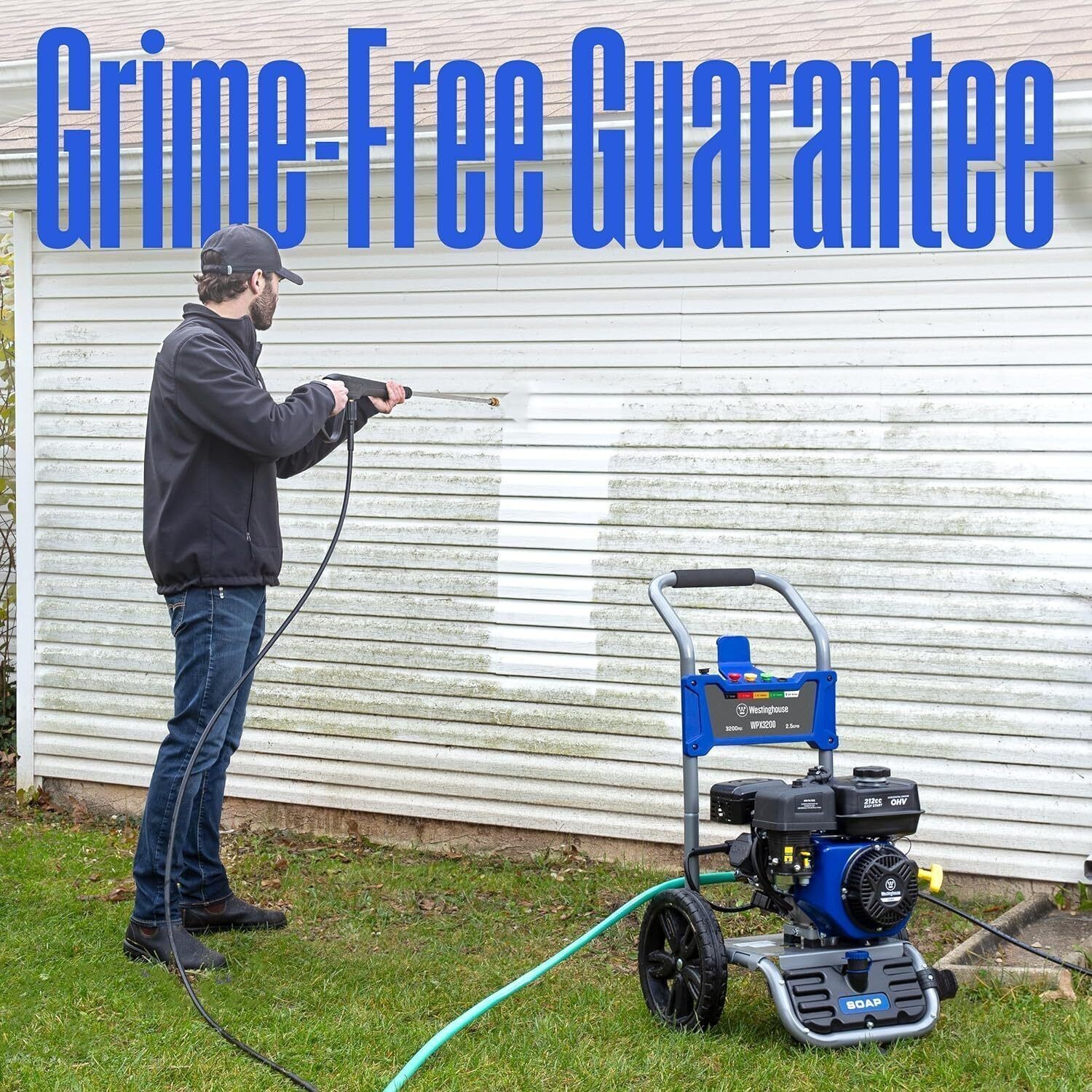 Gas Pressure Washer 3200 PSI & 2.5 Max GPM Onboard Soap Tank Spray Decks Siding