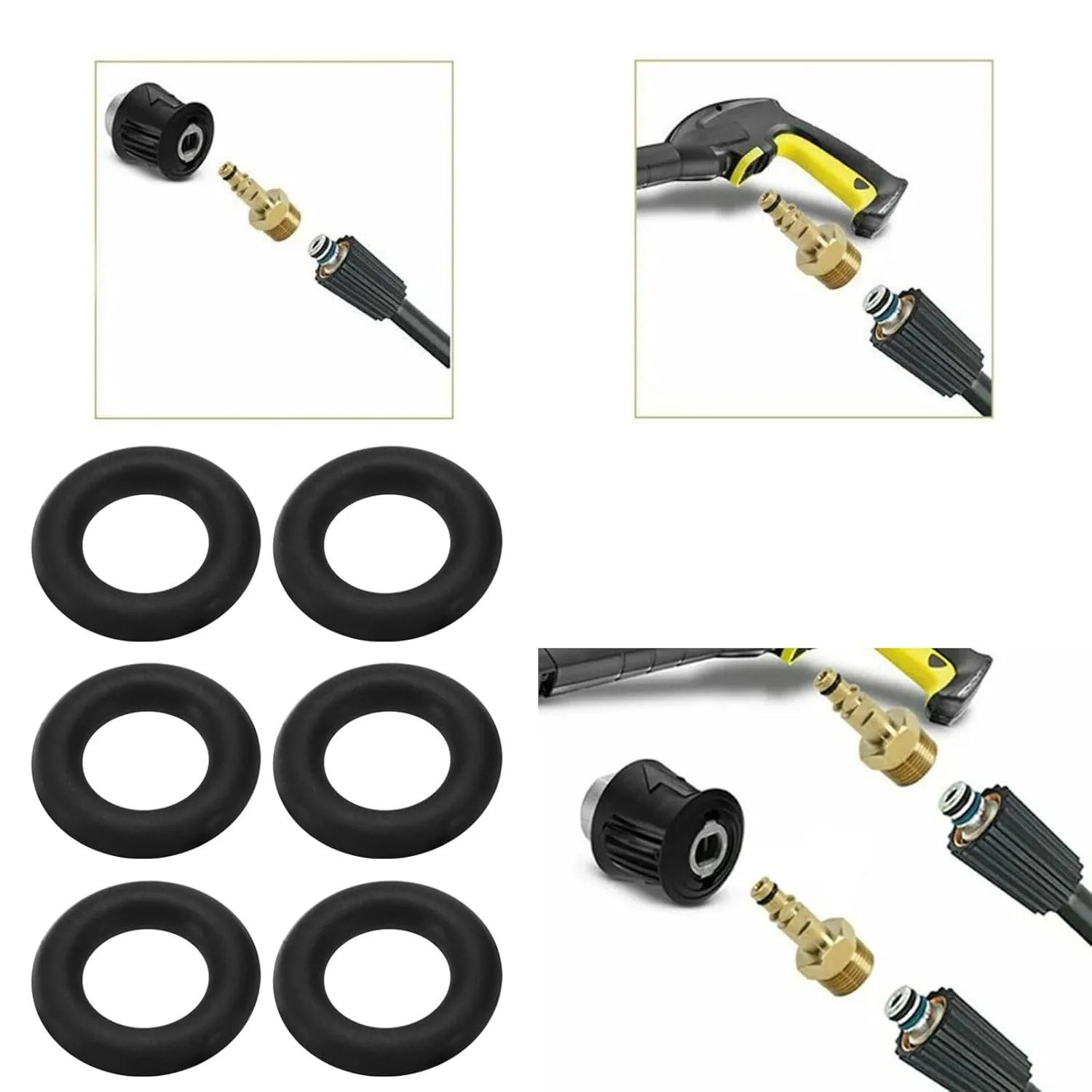 ECSiNG 10pcs High-Pressure Washer Spray Gun O-Rings Compatible with Stihl Pressu