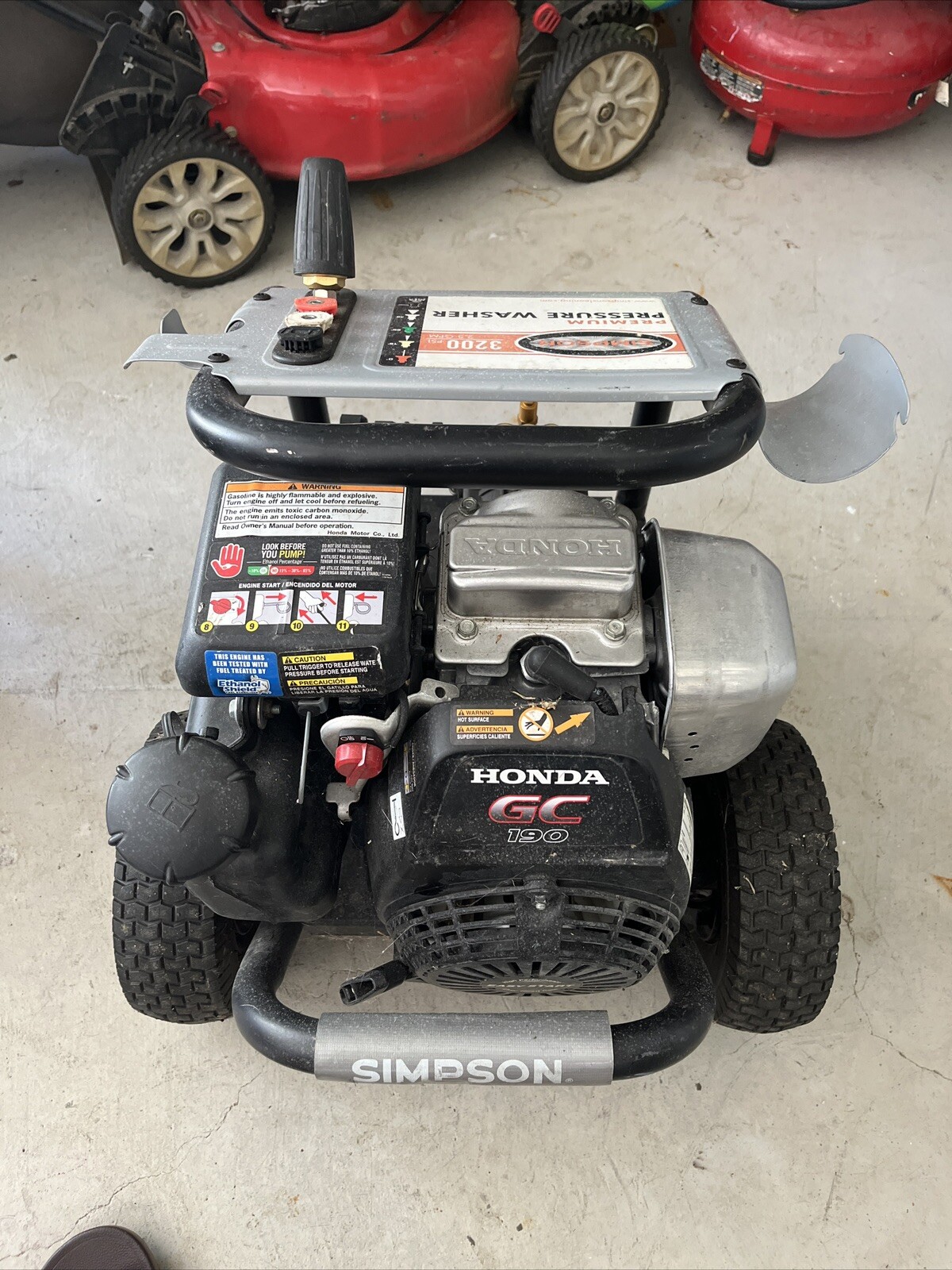 SIMPSON POWERSHOT Gas Pressure Washer 3200 PSI 2.5 GPM 190 GC HONDA Engine