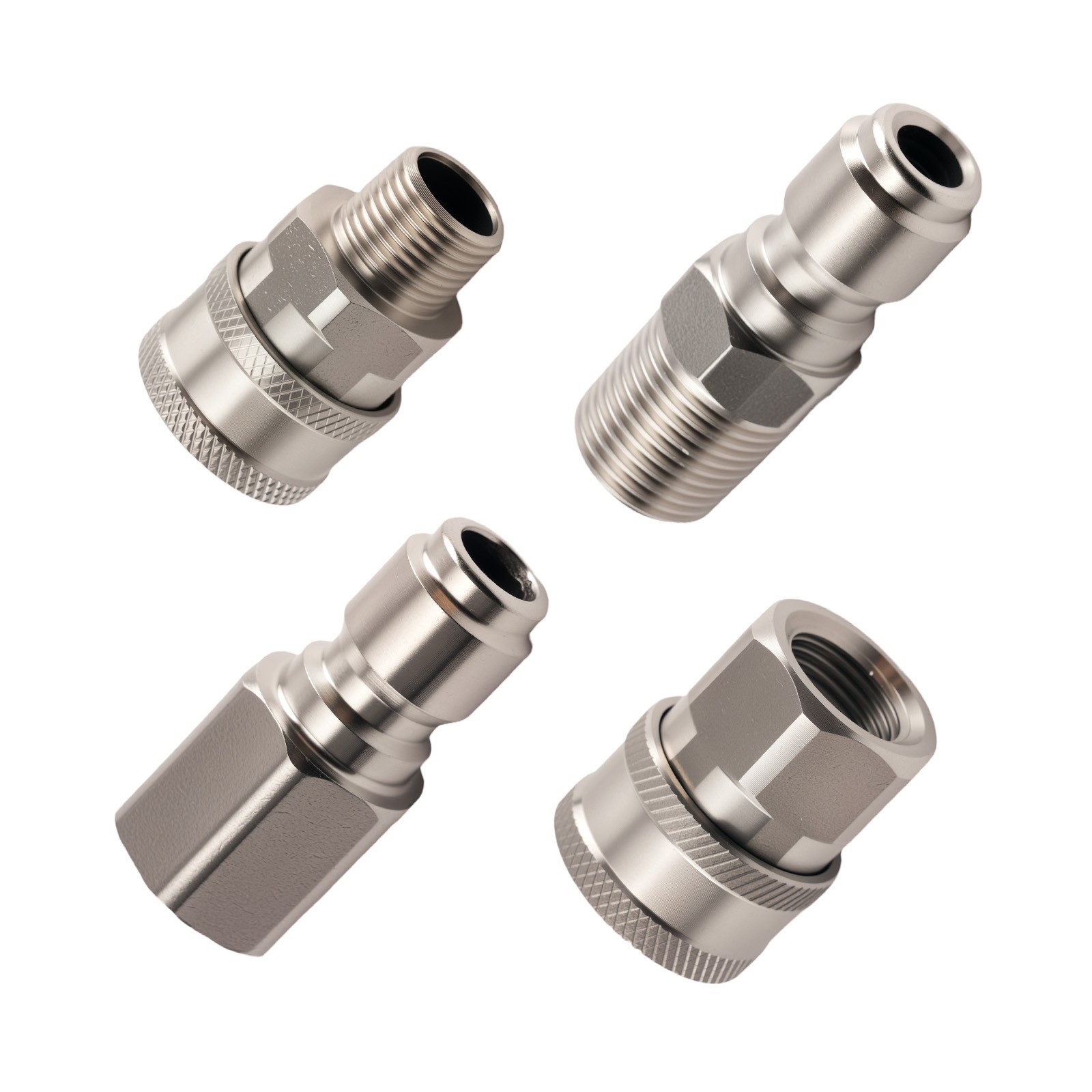Pressure Washer Quick Disconnect Adapter 3/8″ NPT Thread Stainless Steel 4 Pack