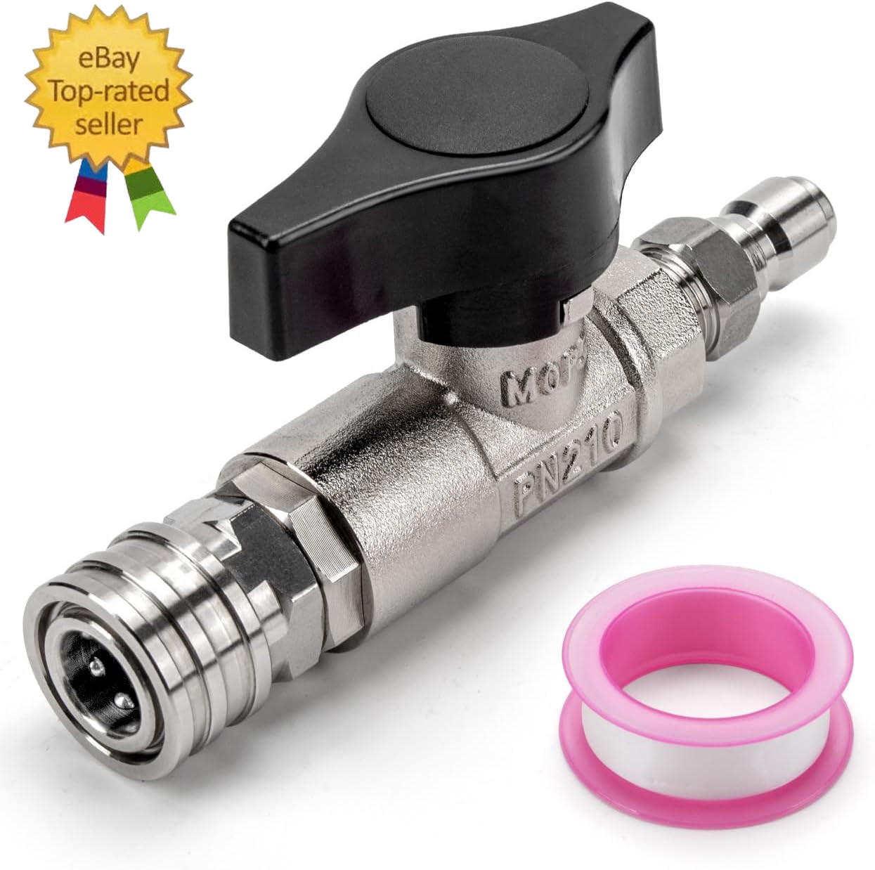 DN10 Ball Valve for Pressure Washer, 3/8″ Quick Connect Ball Valve for Pressure