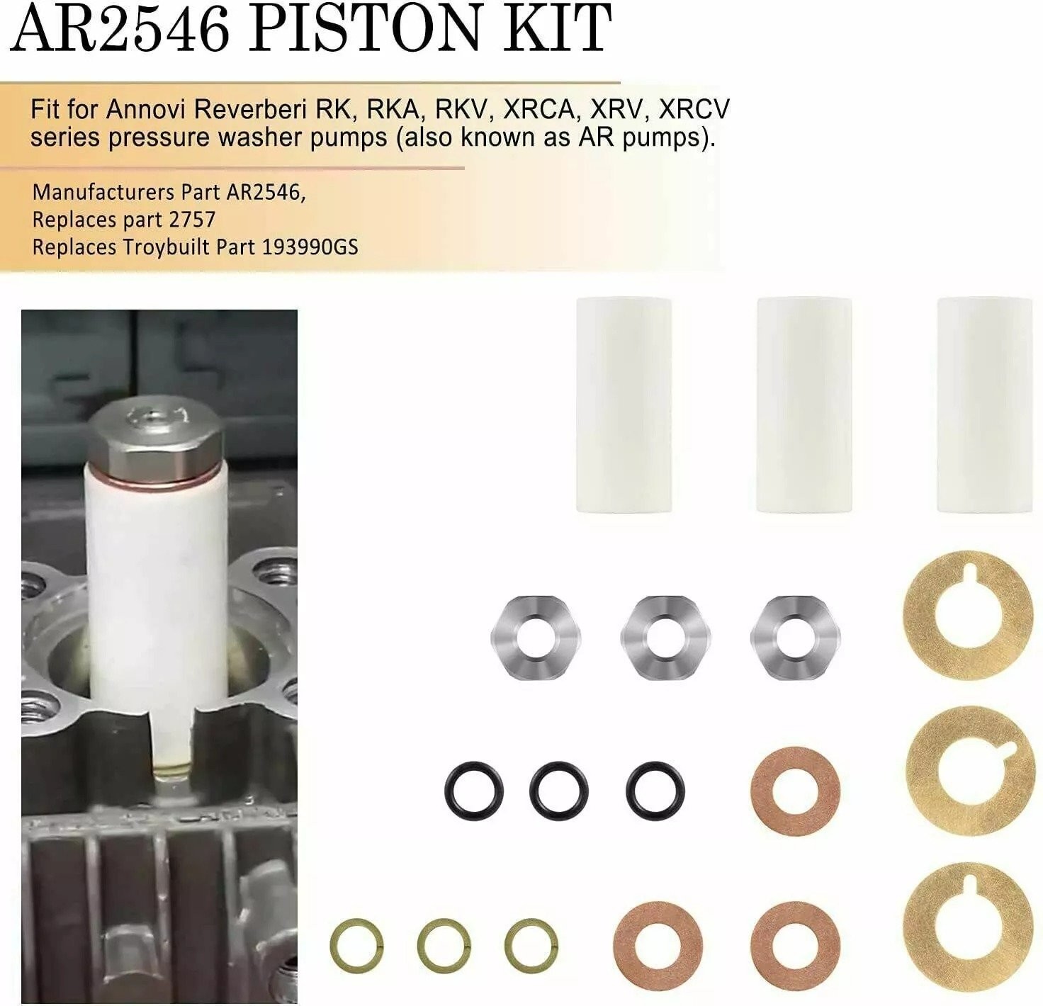 AR2546 Pump 18mm Piston Kit Ceramic Plunger For Annovi Reverberi RK RKA RKV XRCA