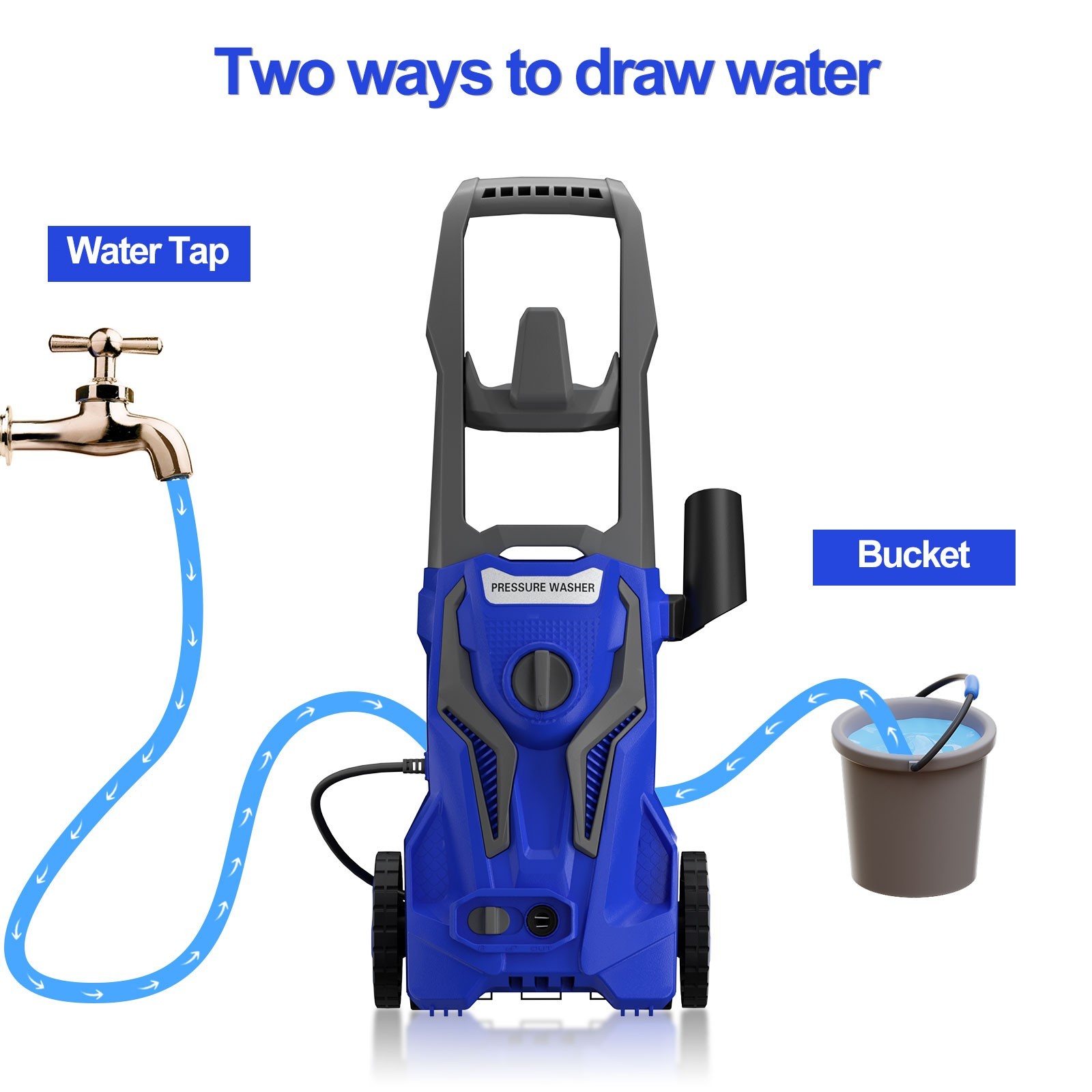 Pressure Washer 4200PSI 2.5GPM, Foam Cannon, Steel Lance, for Garden Cleaning
