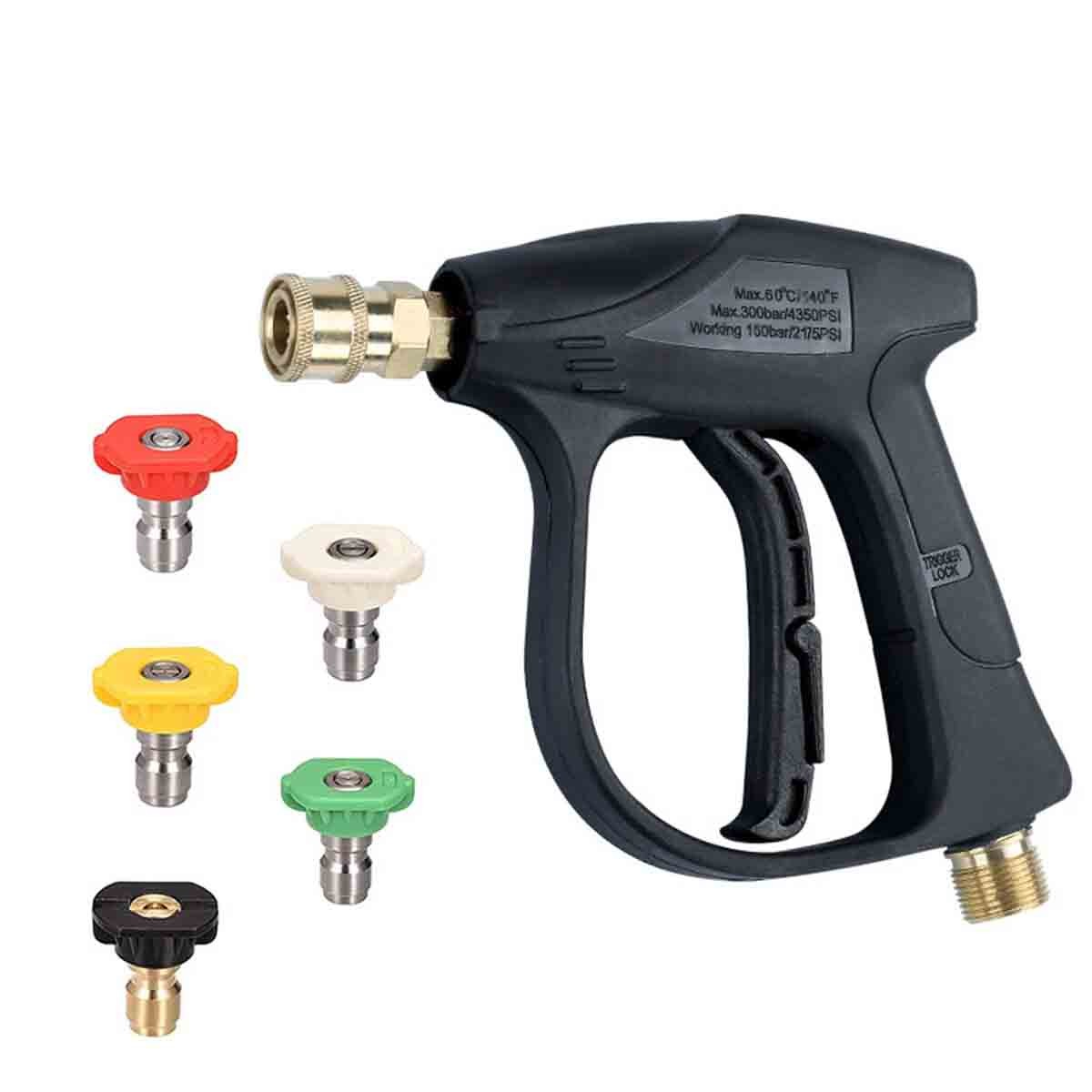 26-50FT High Pressure Washer Hose+turbine nozzle+High pressure water gun