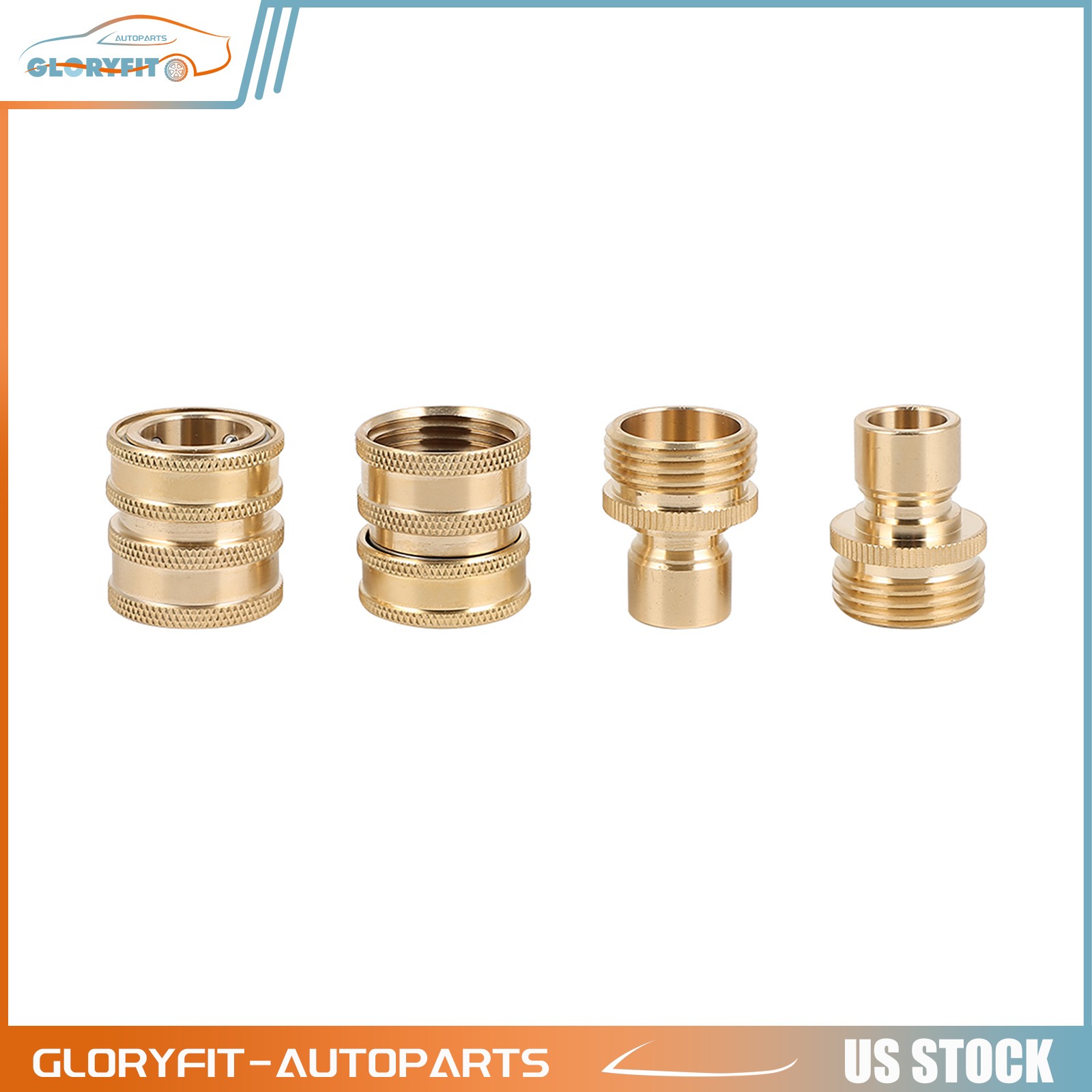 3/4″ Garden Hose Quick Connect Water SOLID Brass Female Male Connector Set New
