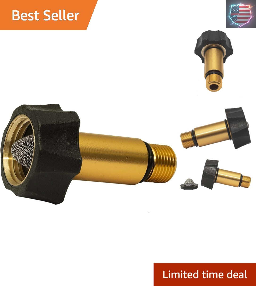 1 Pcs 7110166 Pressure Washer Pump Parts Water Inlet Fitting, 3/4″ Female to …